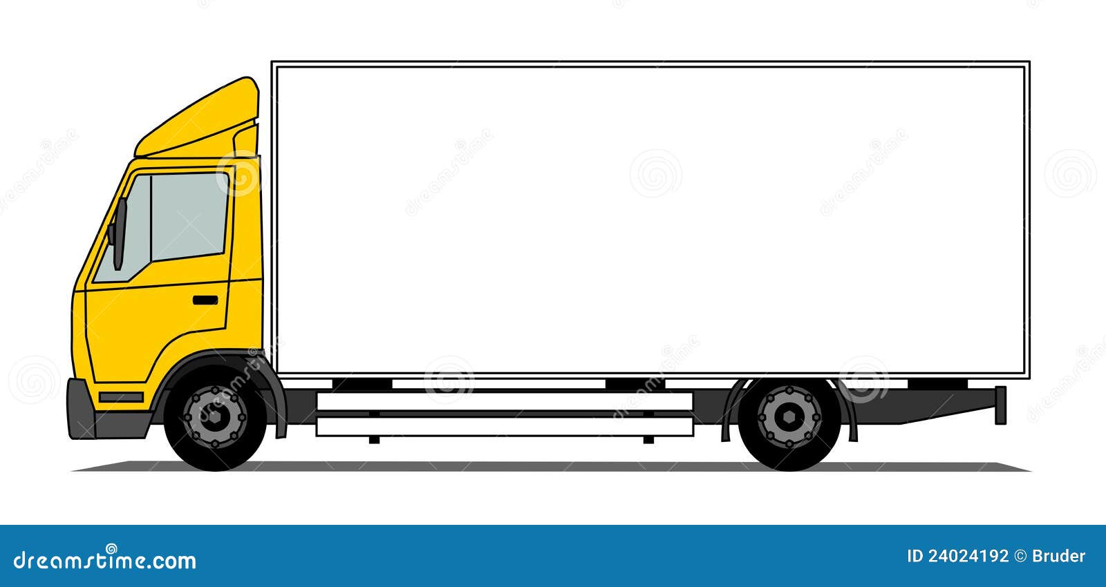 Middle box truck stock vector. Illustration of isolate
