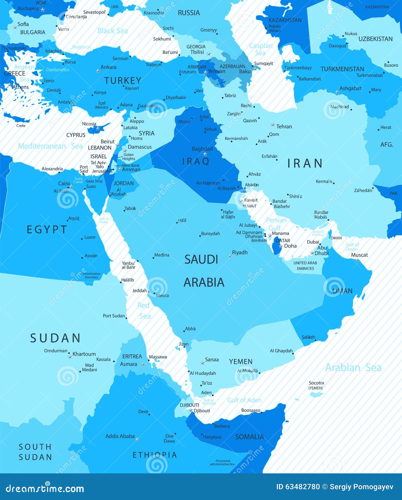 Asia And Middle East Map