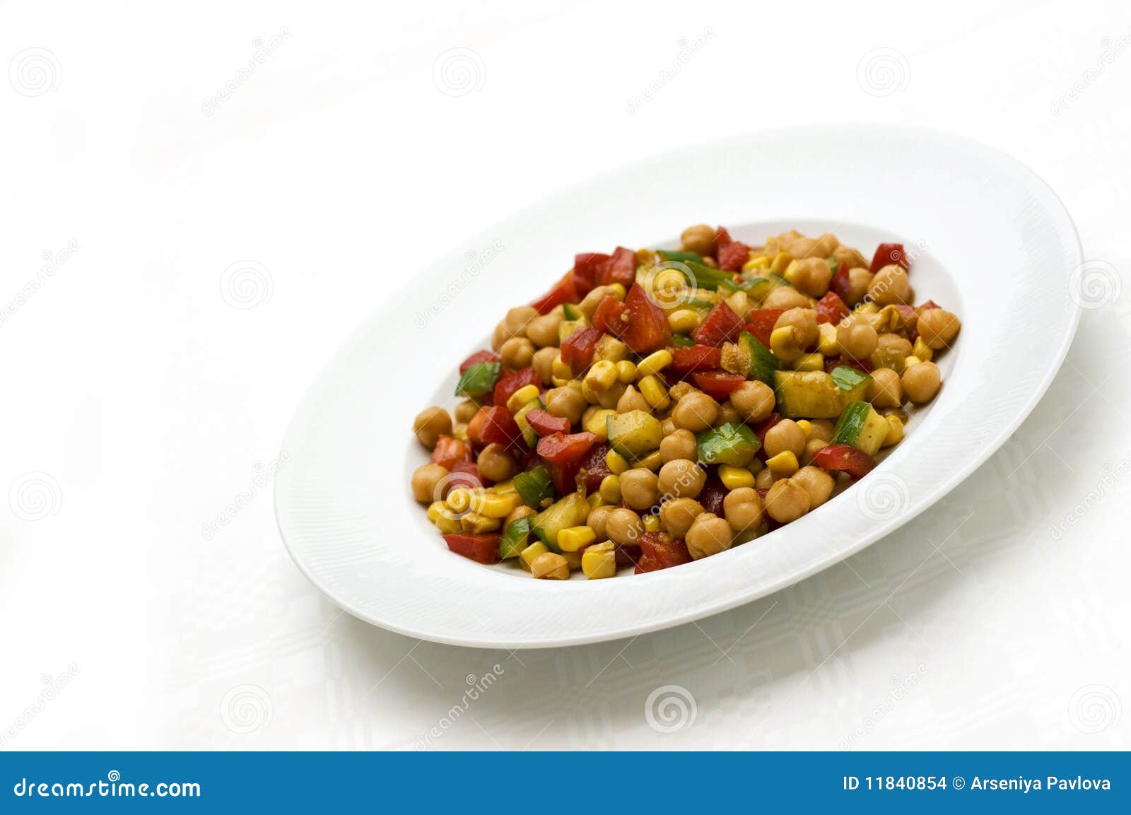 Middle Eastern Chickpea Salad Stock Photo Image of dish, green 11840854