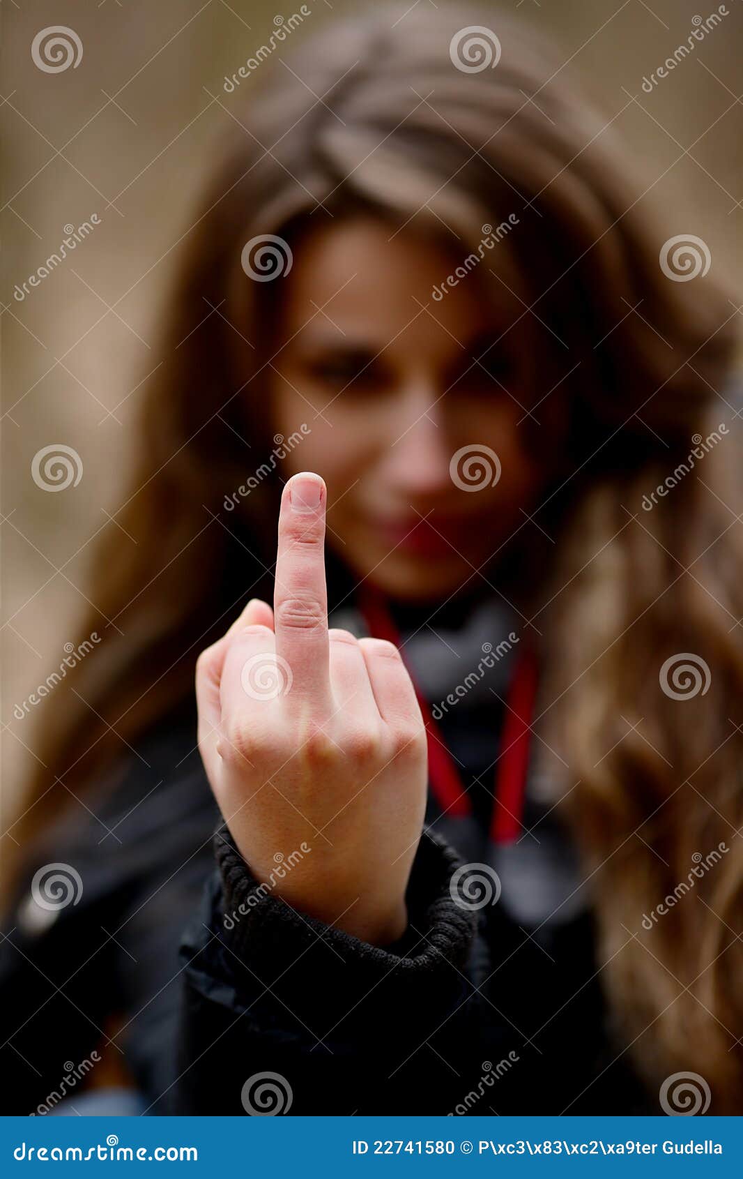 Middle Finger stock photo. 