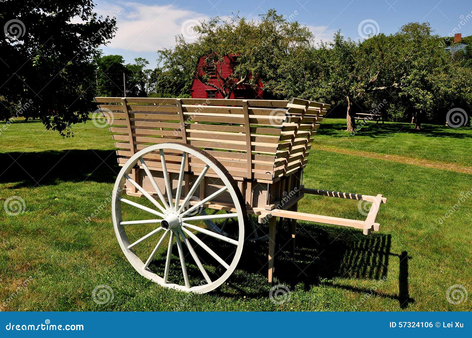 Middletown, RI: Wagon At 18th Century Prescott Farm ...