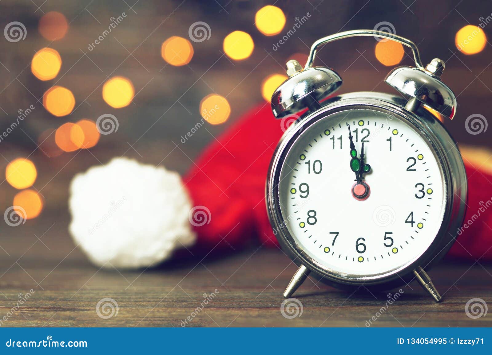 Midnight Clock. Happy New Year Stock Image - Image of white, merry ...