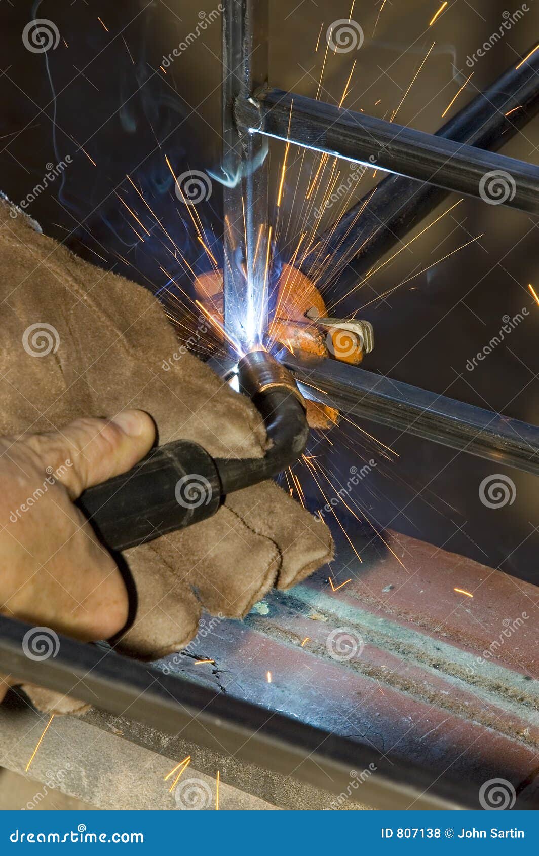 MIG Welding stock photo. Image of clamp, hand, weld, fillet 807138