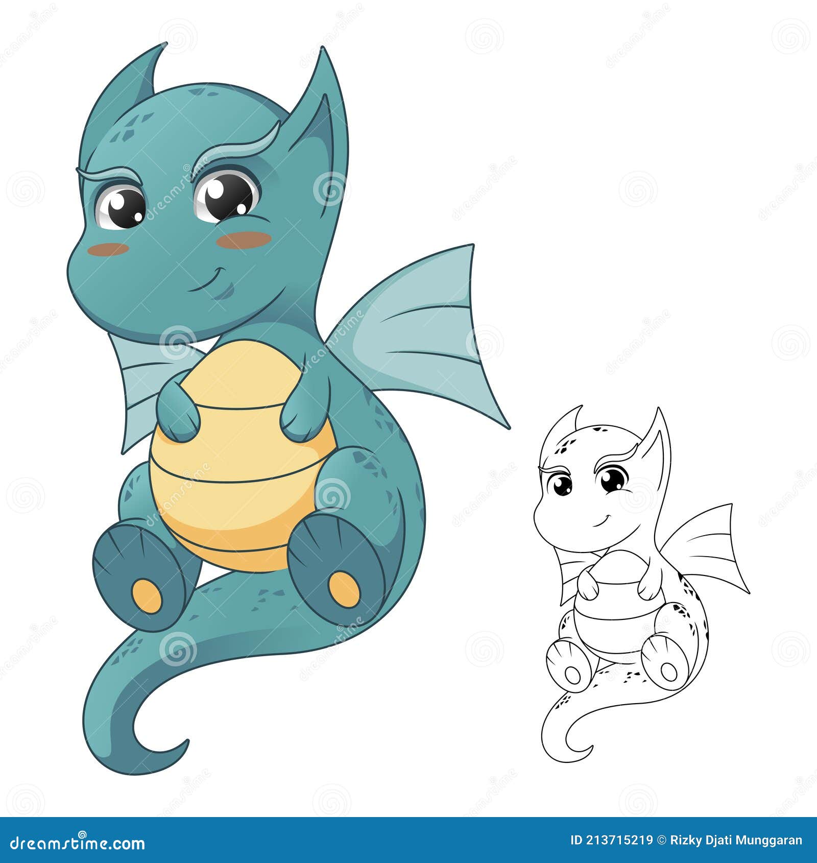 De Dessin Dragon Mignon Vert Stock Illustrations Vecteurs Clipart 2 2 Stock Illustrations