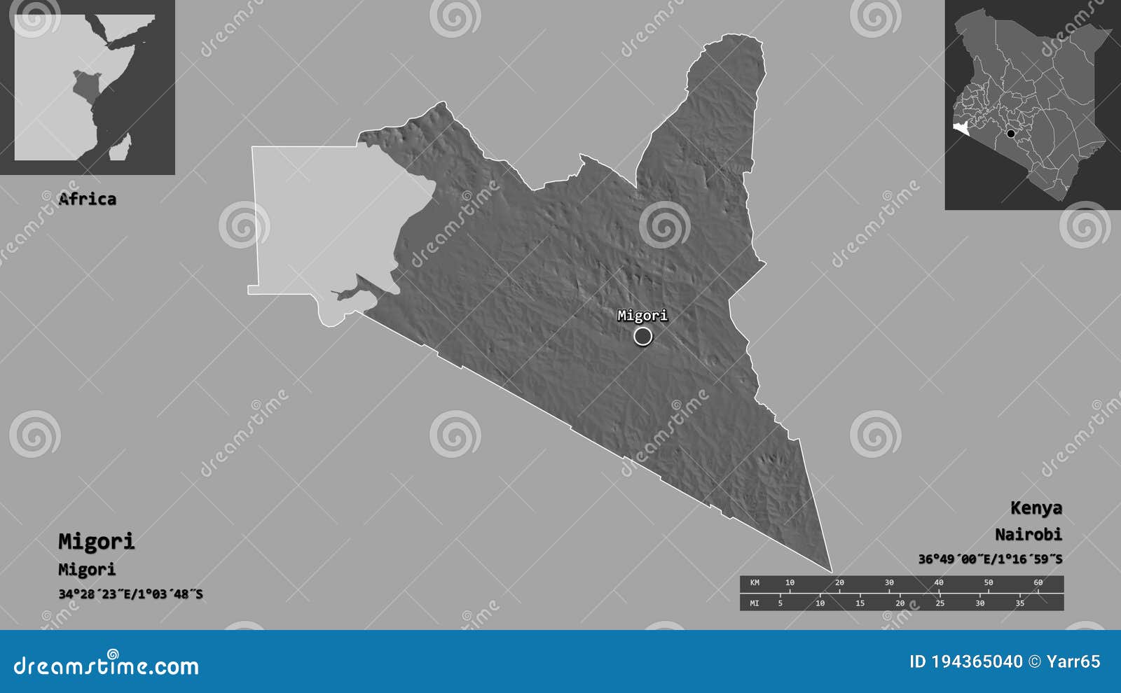 Migori, County of Kenya,. Previews. Bilevel Stock Illustration
