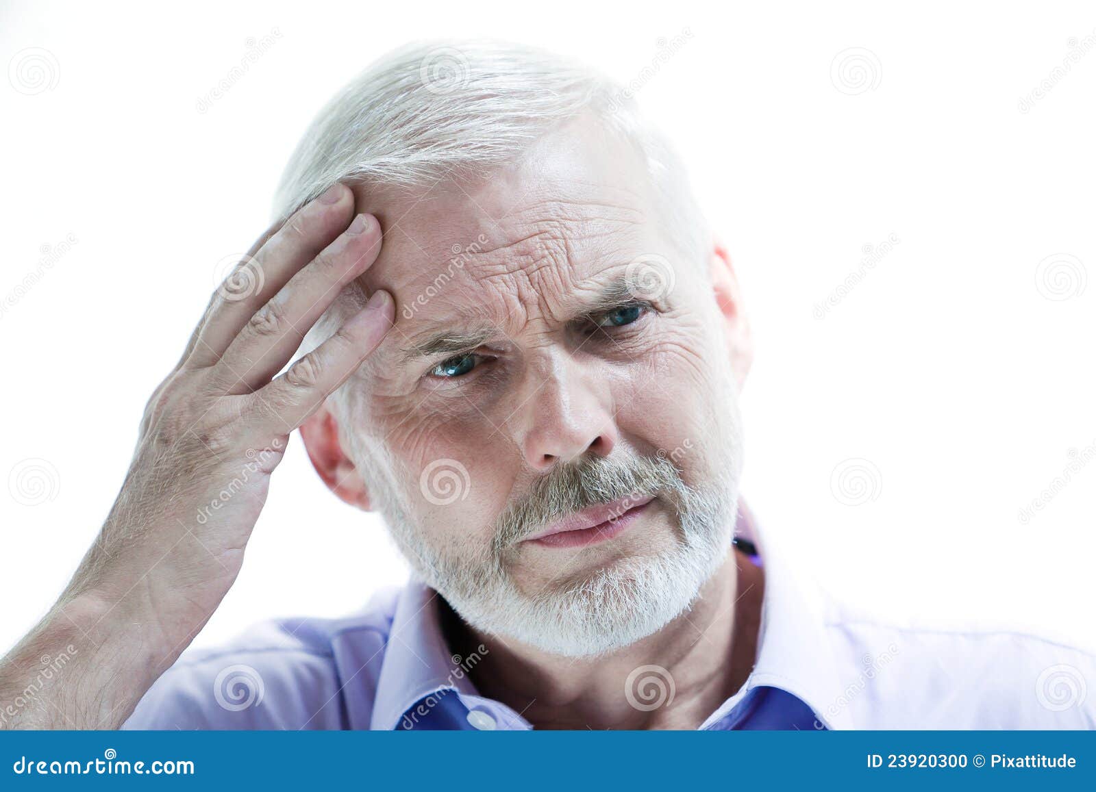 migraine or memory loss illness senior man