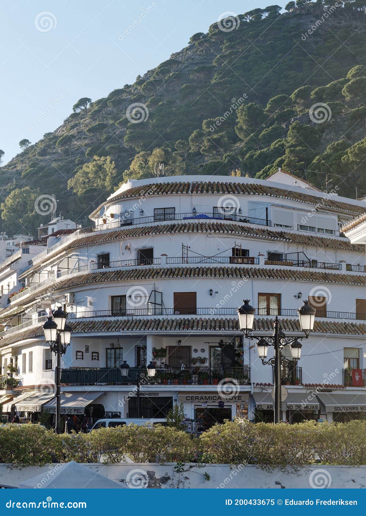 Mijas, Spain December 09, 2018 View of Stores at Mijas Village Stock