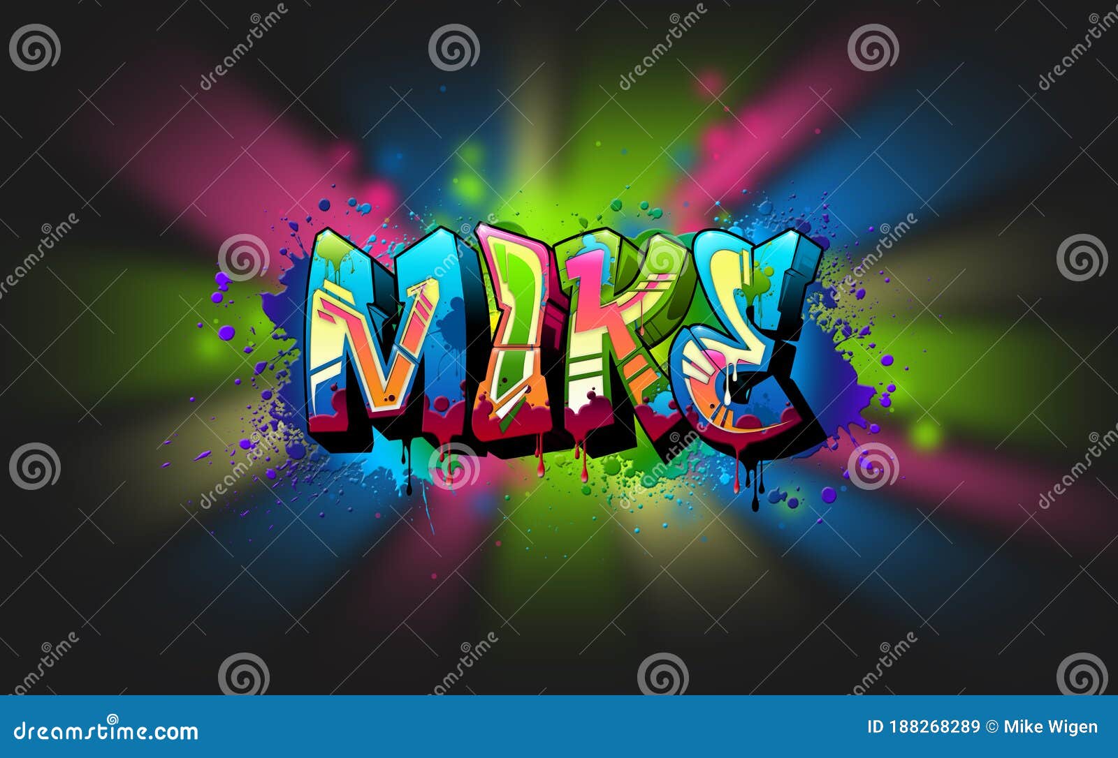 Mike Name Text Graffiti Stock Illustration Illustration Of Drawing 186