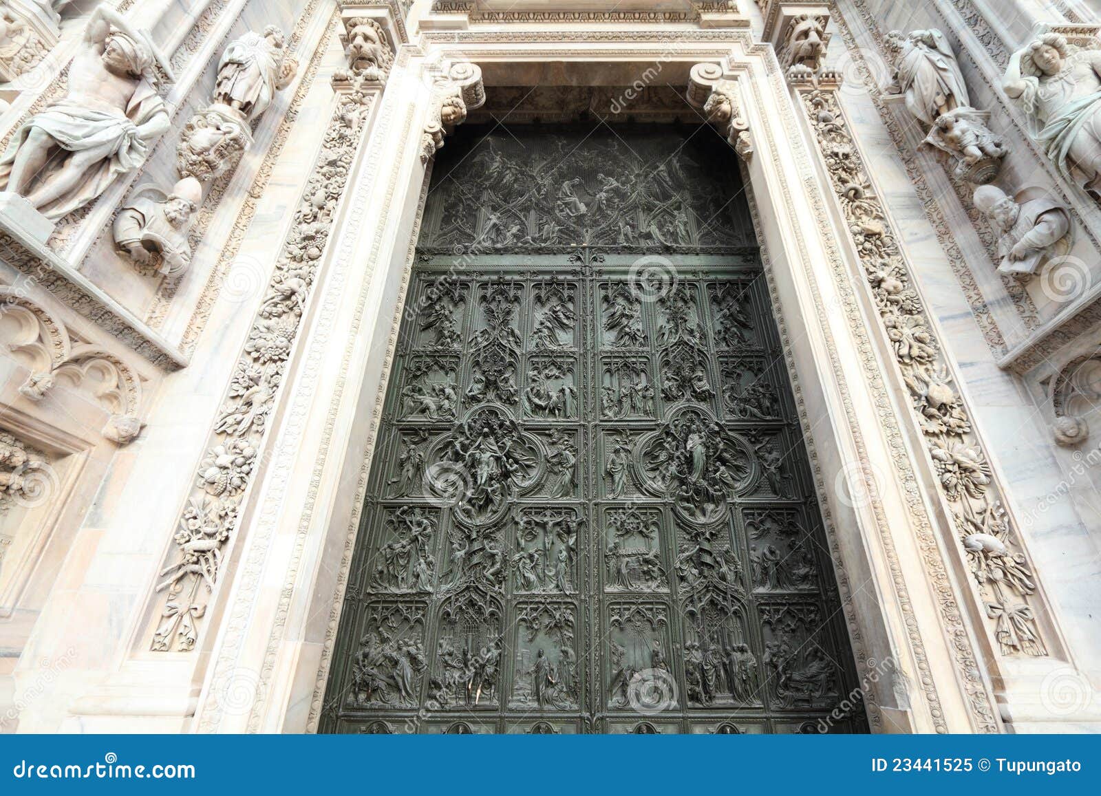 Milan cathedral door stock image. Image of milan, exterior 23441525