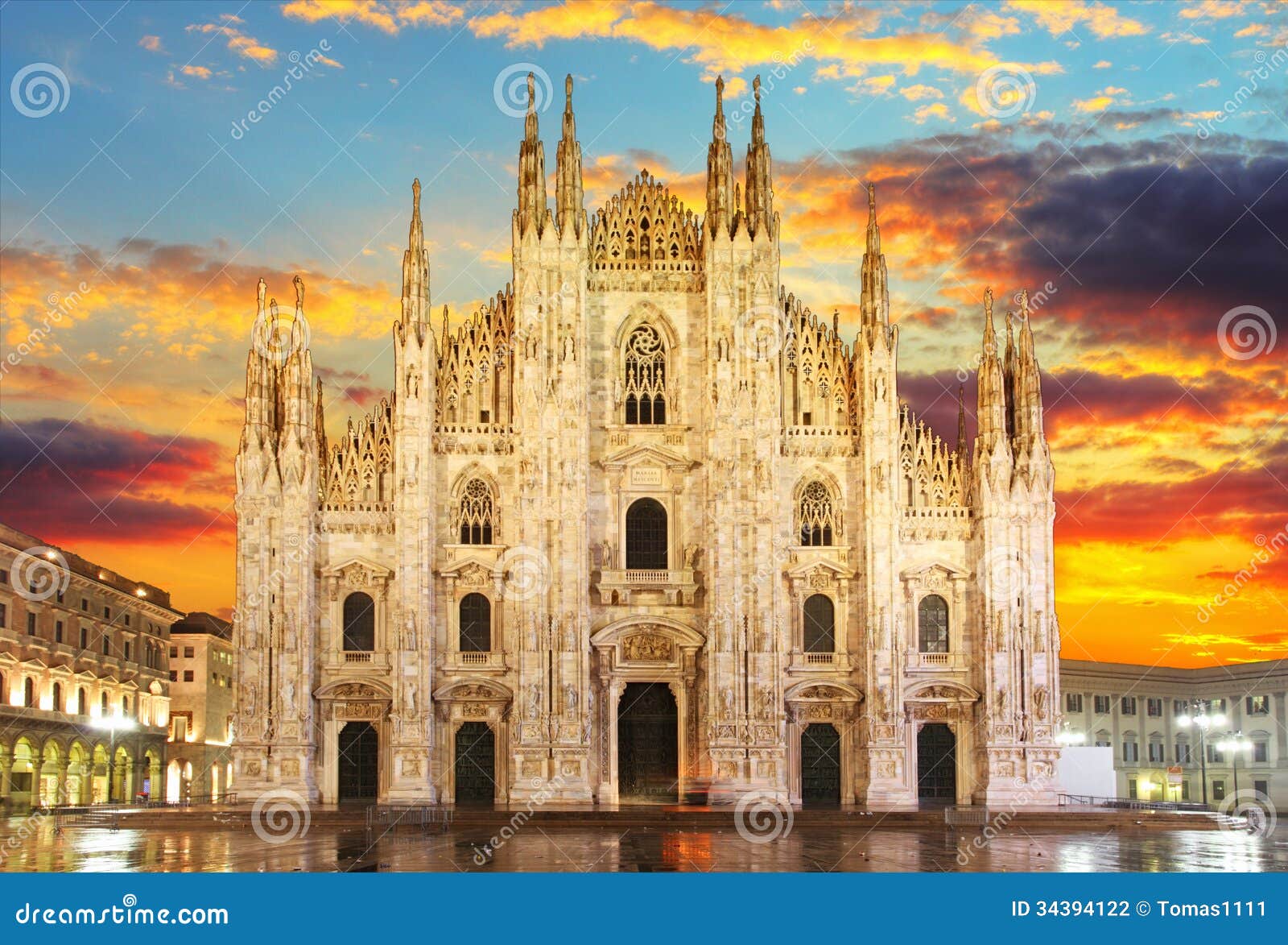 Milan - Duomo stock photo. Image of landmark, christian - 34394122