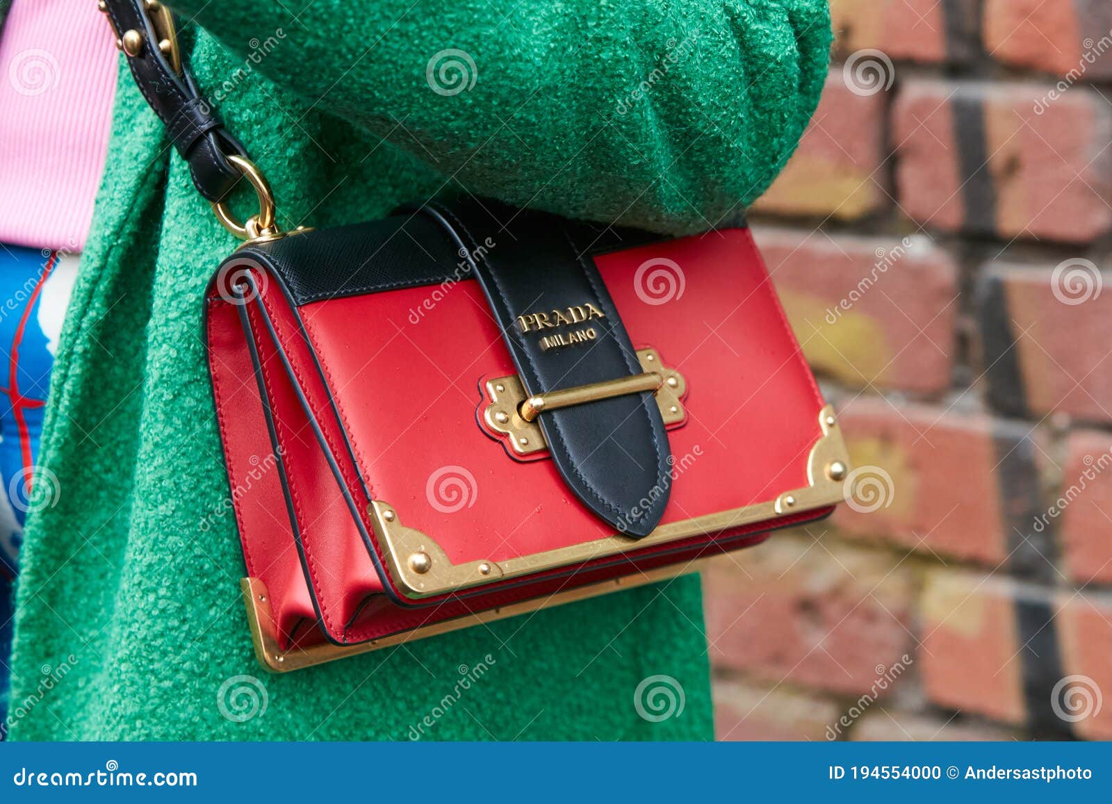 Leather mini bag Prada Red in Leather - 41748538