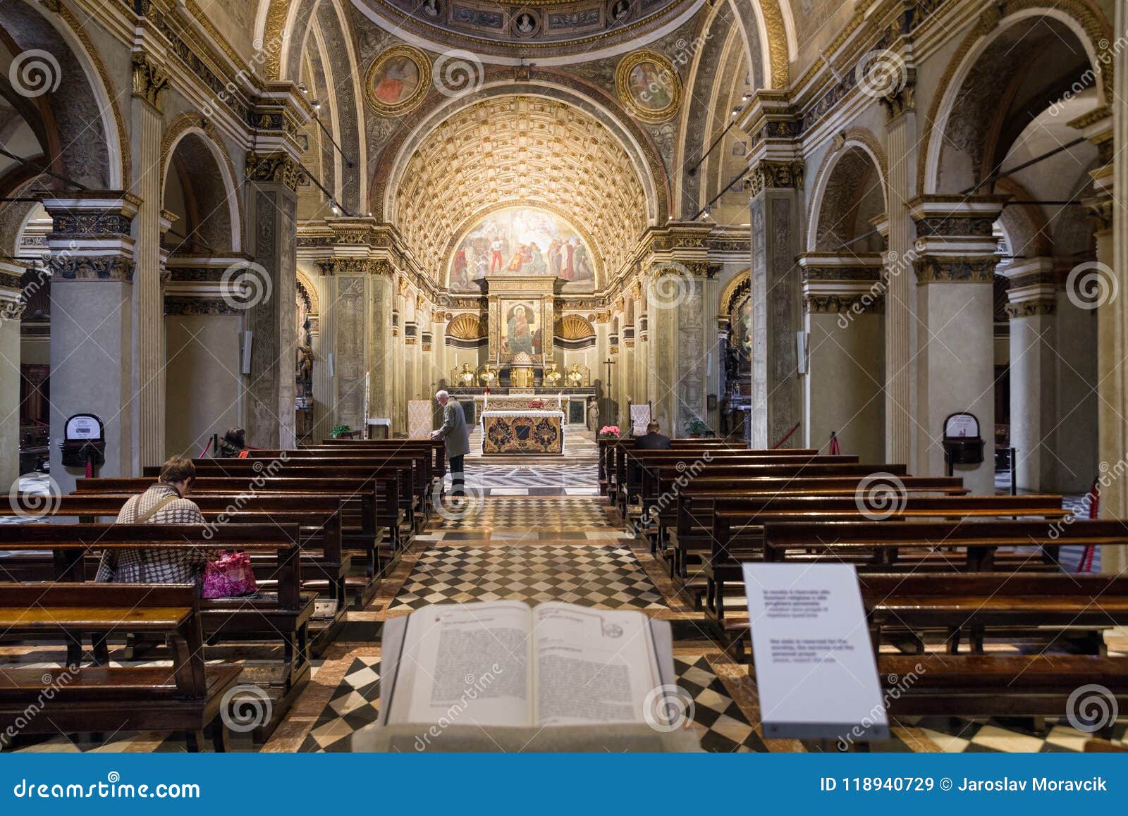 Church Santa Maria Presso San Satiro in Milan Editorial Stock Image - Image  of inside, basilica: 118940729