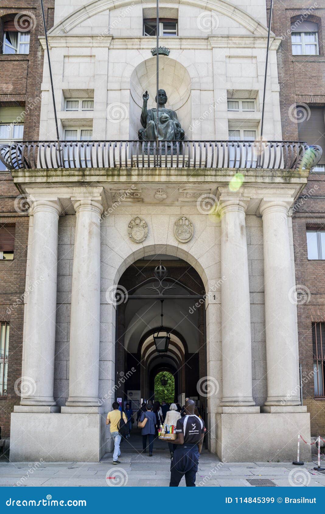 Entrance Ot the Catholic University of Milan, Italy Editorial Stock ...