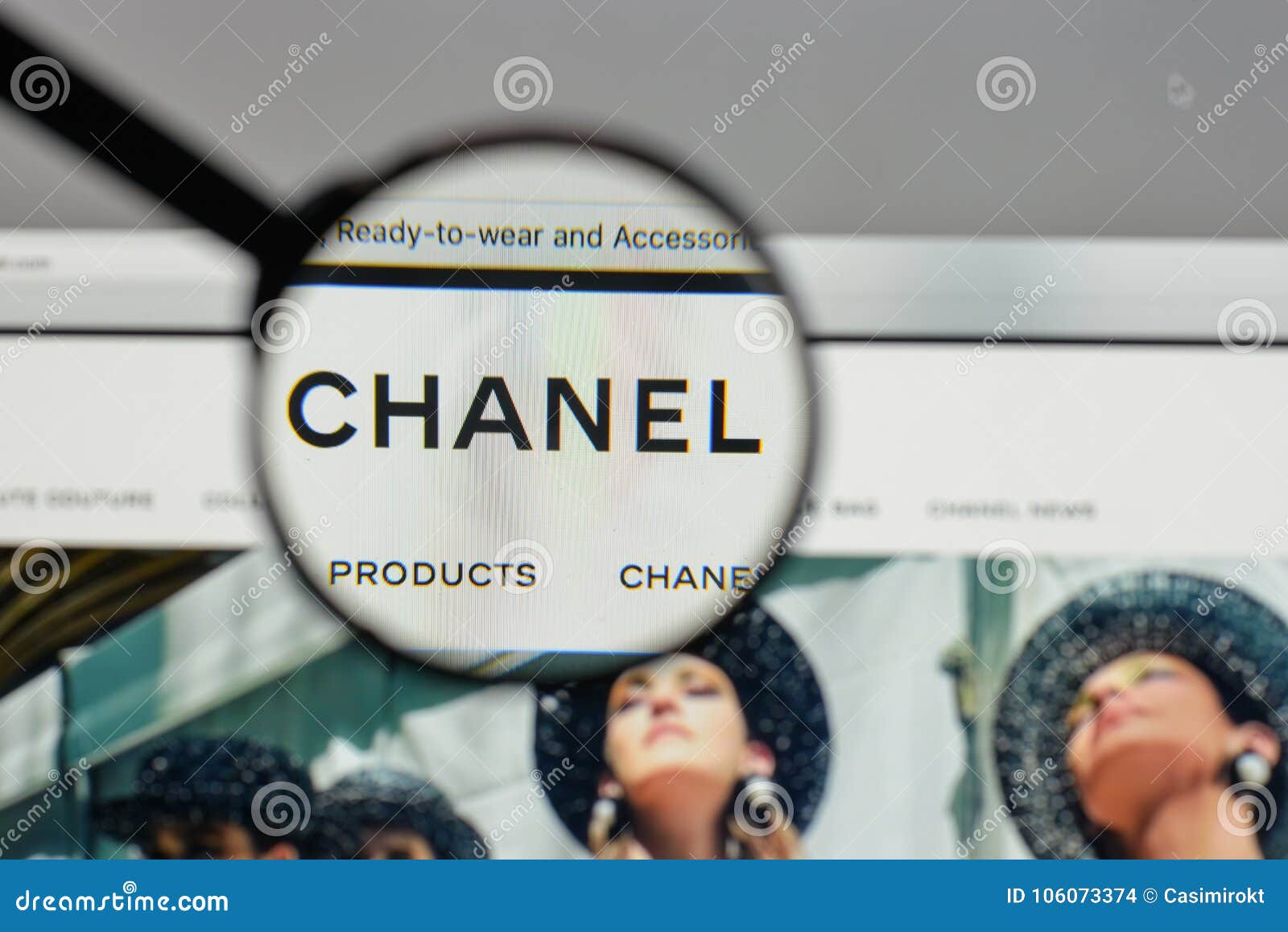 Milan, Italy - August 10, 2017: Chanel Logo on the Website Home Editorial  Stock Image - Image of emblem, chanel: 106073374