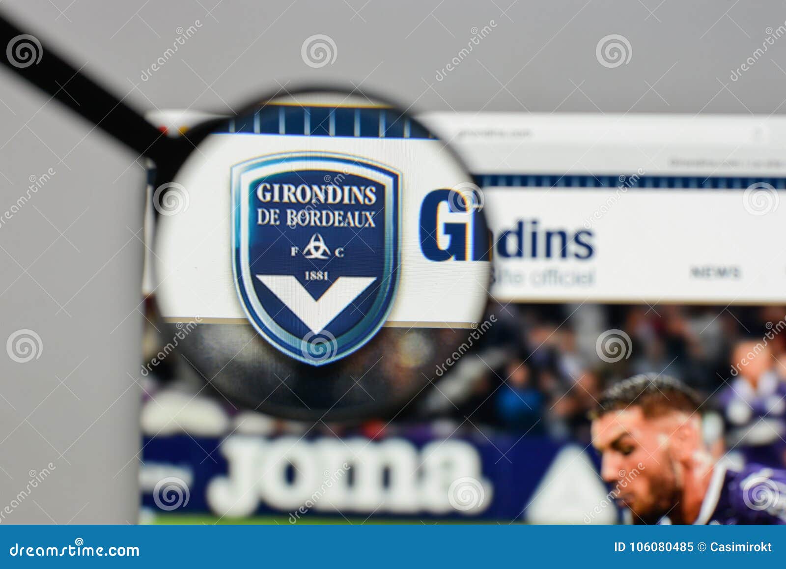 Milan Italy August 10 2017 Fc Girondins Bordeaux Logo On Th Editorial Image Image Of Computer Symbol 106080485