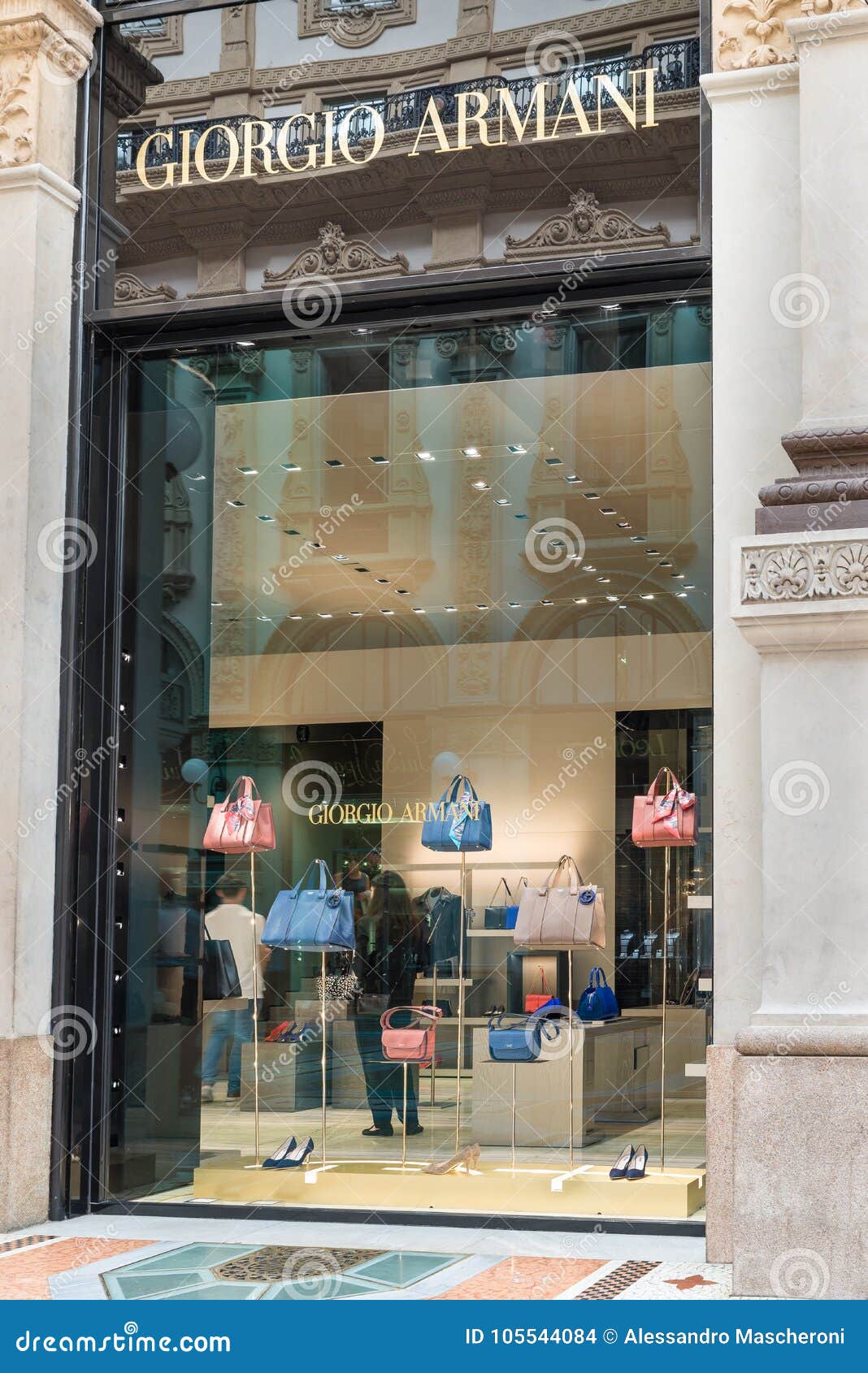 Giorgio Armani Shop in the Center of Milan, Italy Editorial Stock Image ...