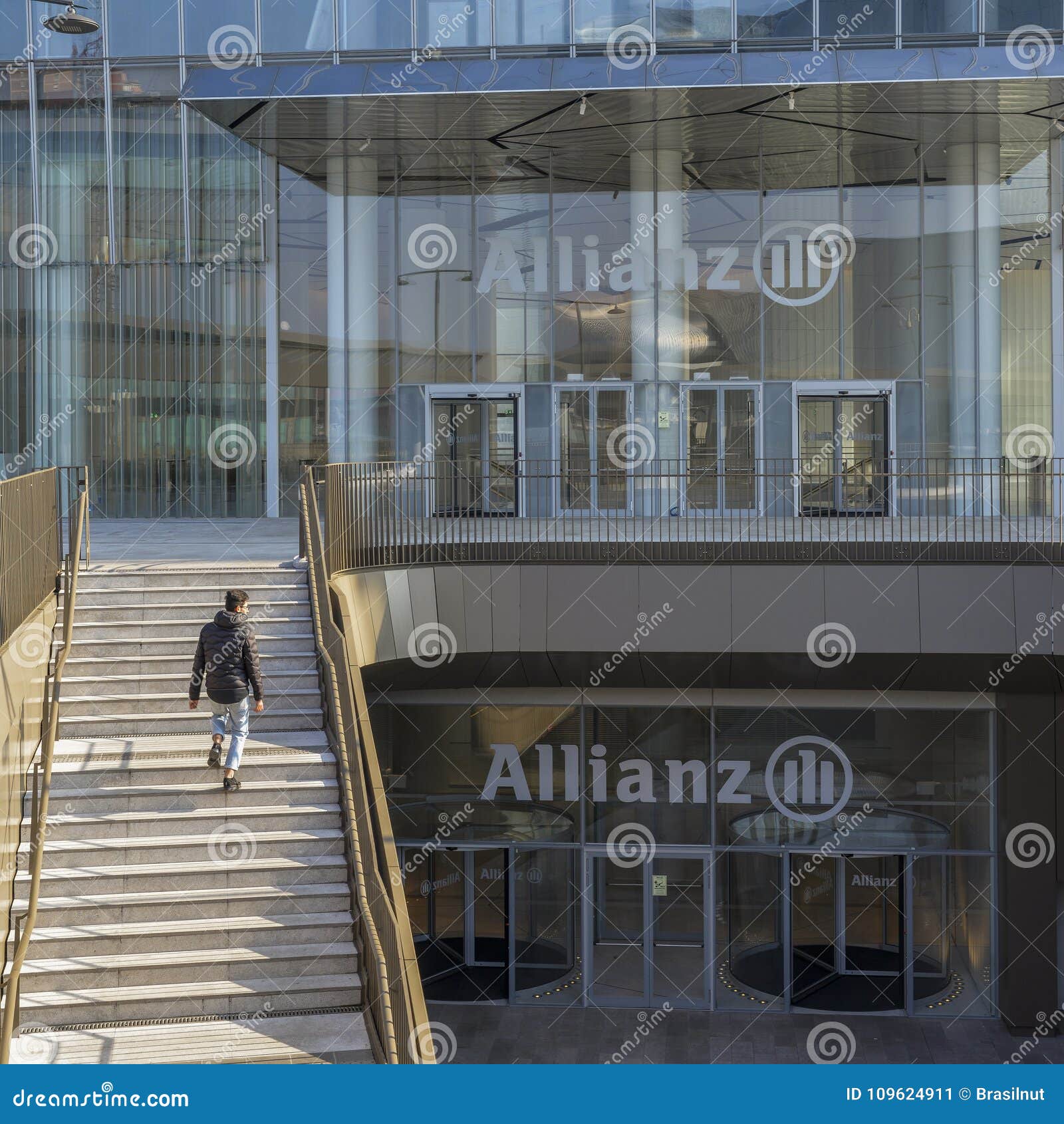 Entrance To The Allianz Tower A 50 Floor 209 Metre Tall