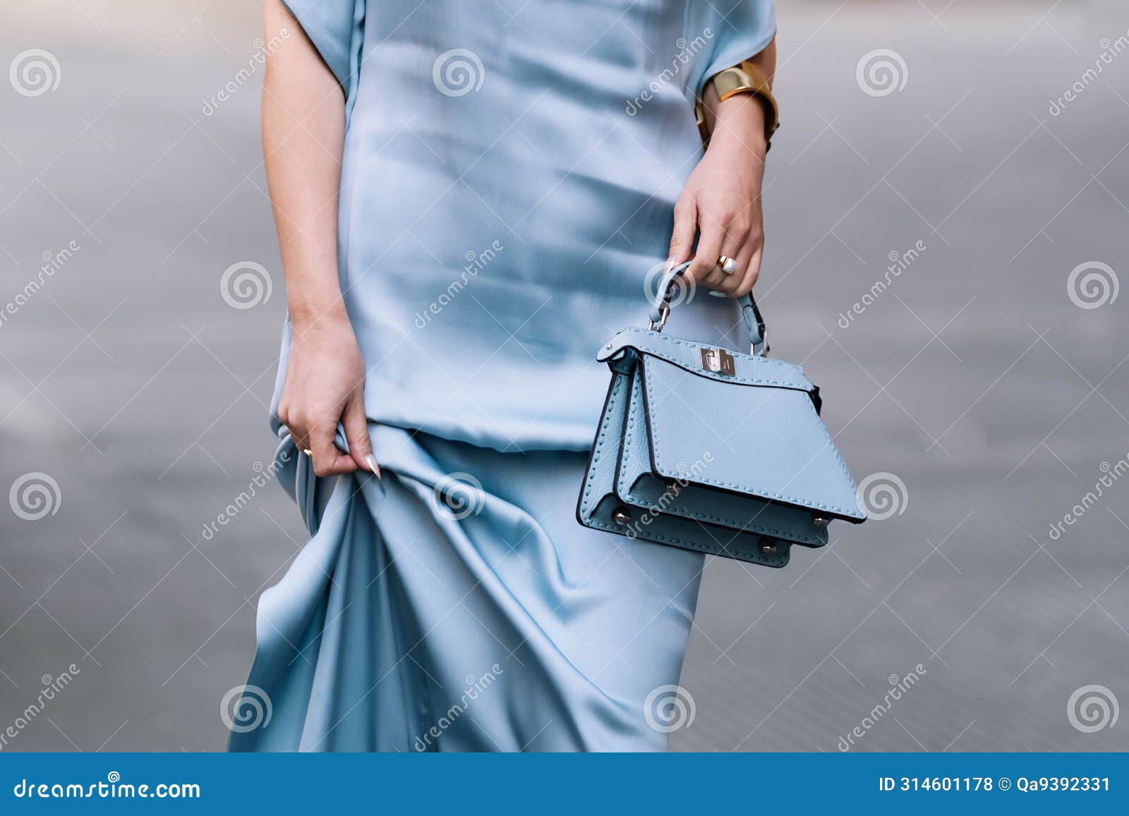 Milan, Italy - February, 21, 2024: Woman Wears Fendi Peekaboo Bag ...