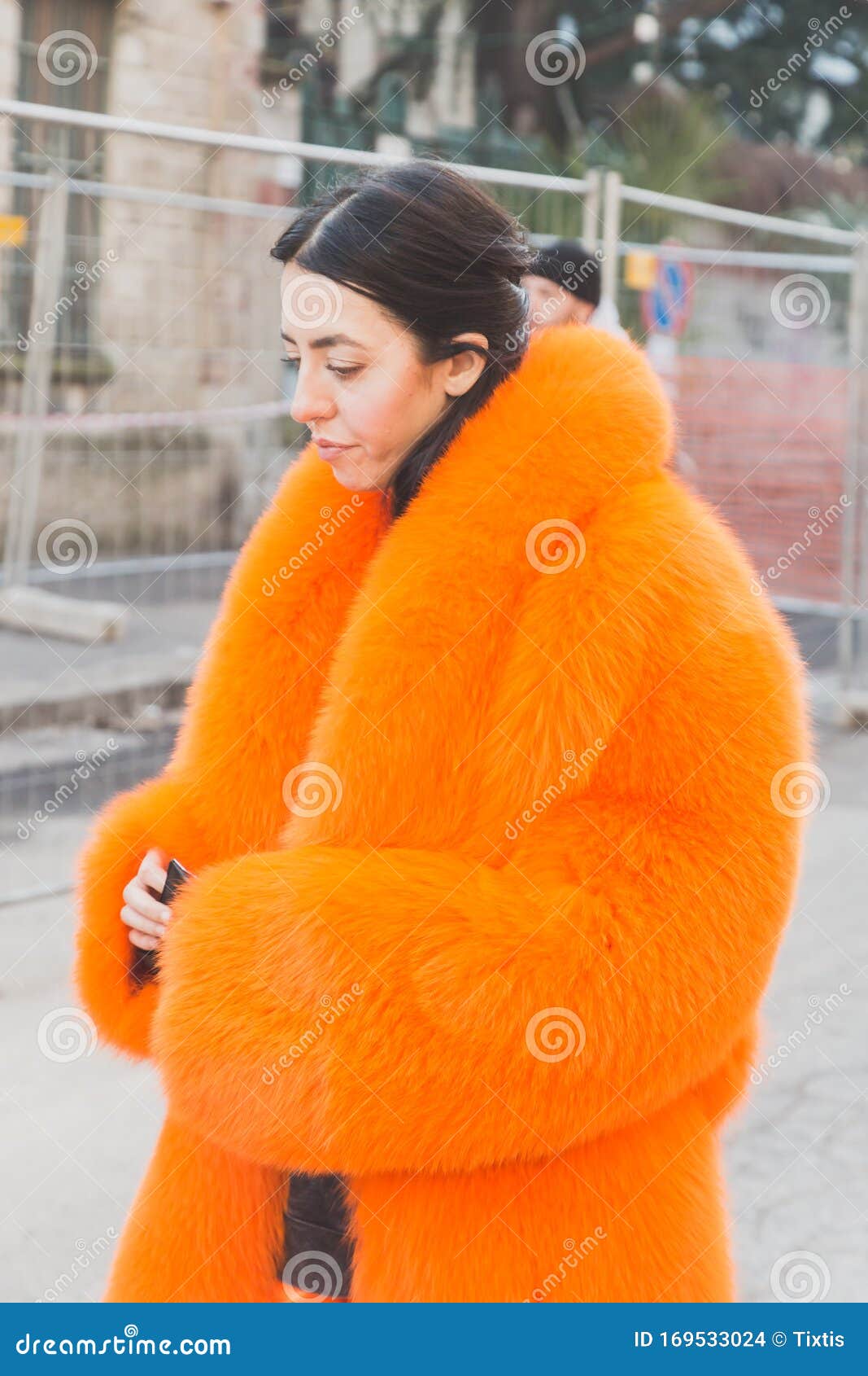 Fashionable Woman during Milan Men`s Fashion Week Editorial Stock Image ...