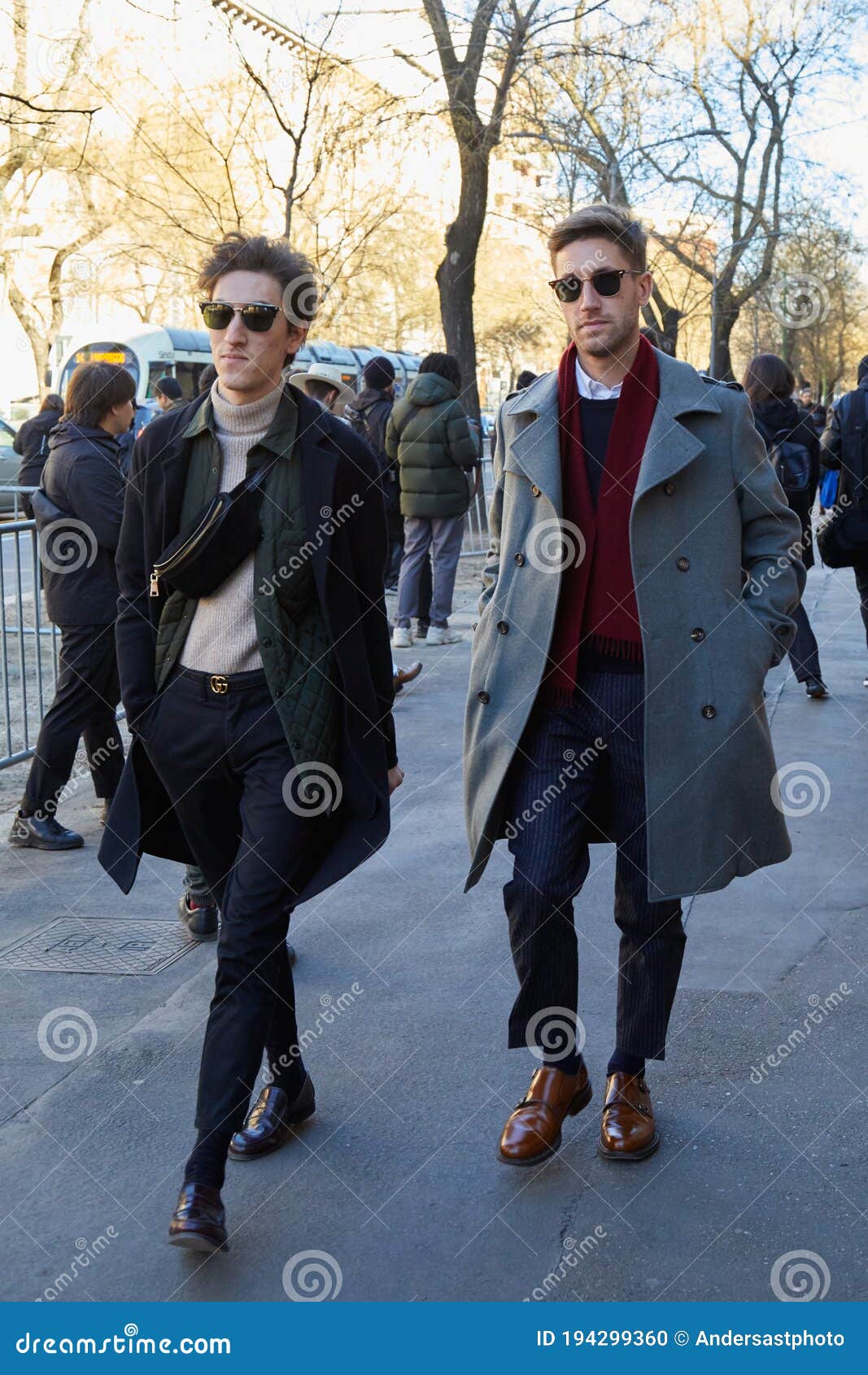 MILAN, ITALY - SEPTEMBER 19, 2019: Man with red denim Louis Vuitton Supreme  jacket before Fendi fashion show, Milan Fashion Week street style Stock  Photo - Alamy