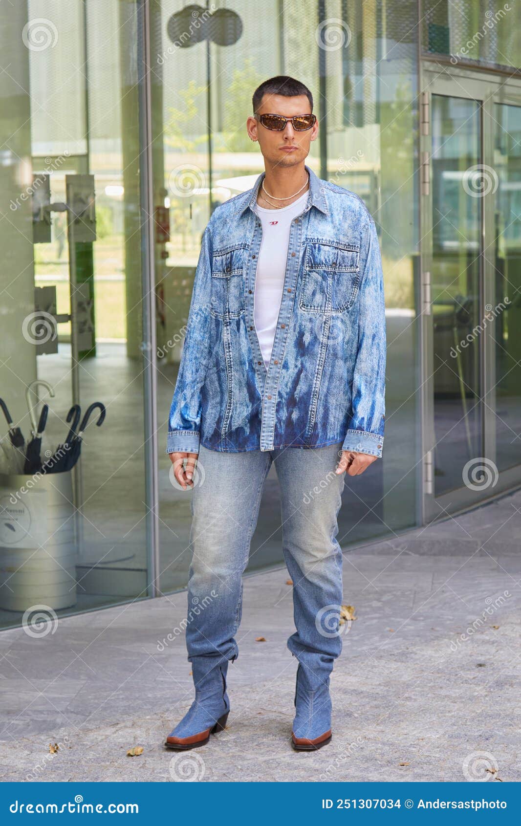 what trousers with denim jacket