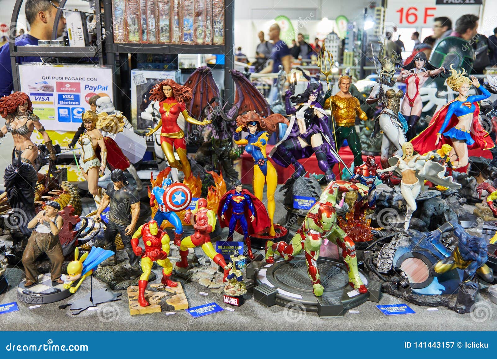 Milan, Italy - March 8 2019 Cartoomics Comic Con Figurines Collection and Action  Figures at Sale Editorial Photography - Image of batman, memorabilia:  141443157