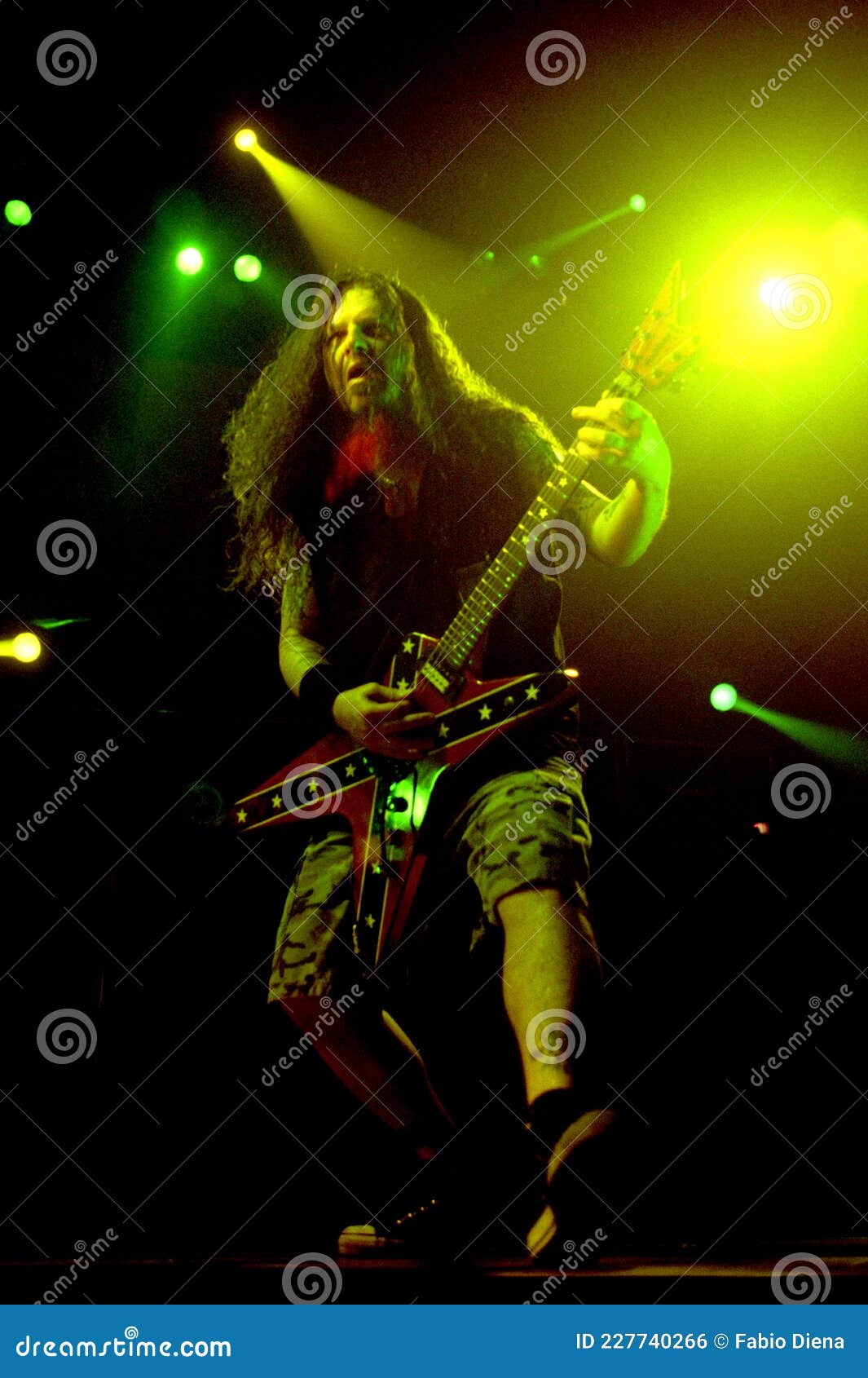 The Guitarist Of The Pantera Dimebag Darrell During The Concert