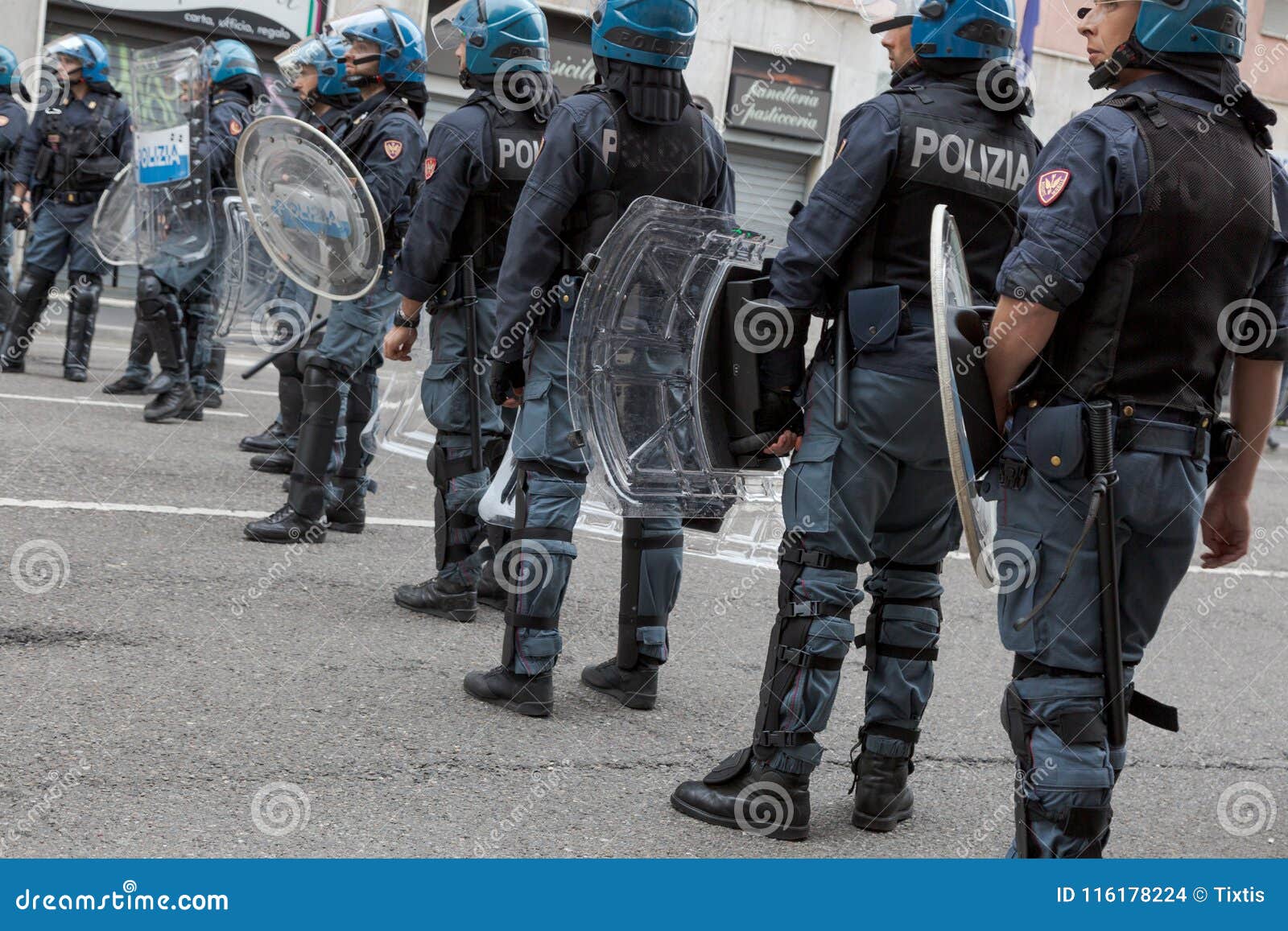 Riot Police during a Demonstration in Milan, Italy Editorial Stock ...