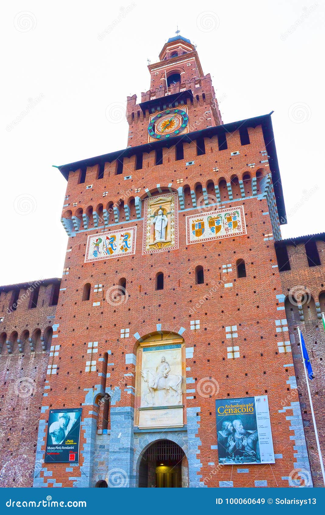 Milan, Italy - May 03, 2017: the Sforza `s Castle in Milan Editorial ...