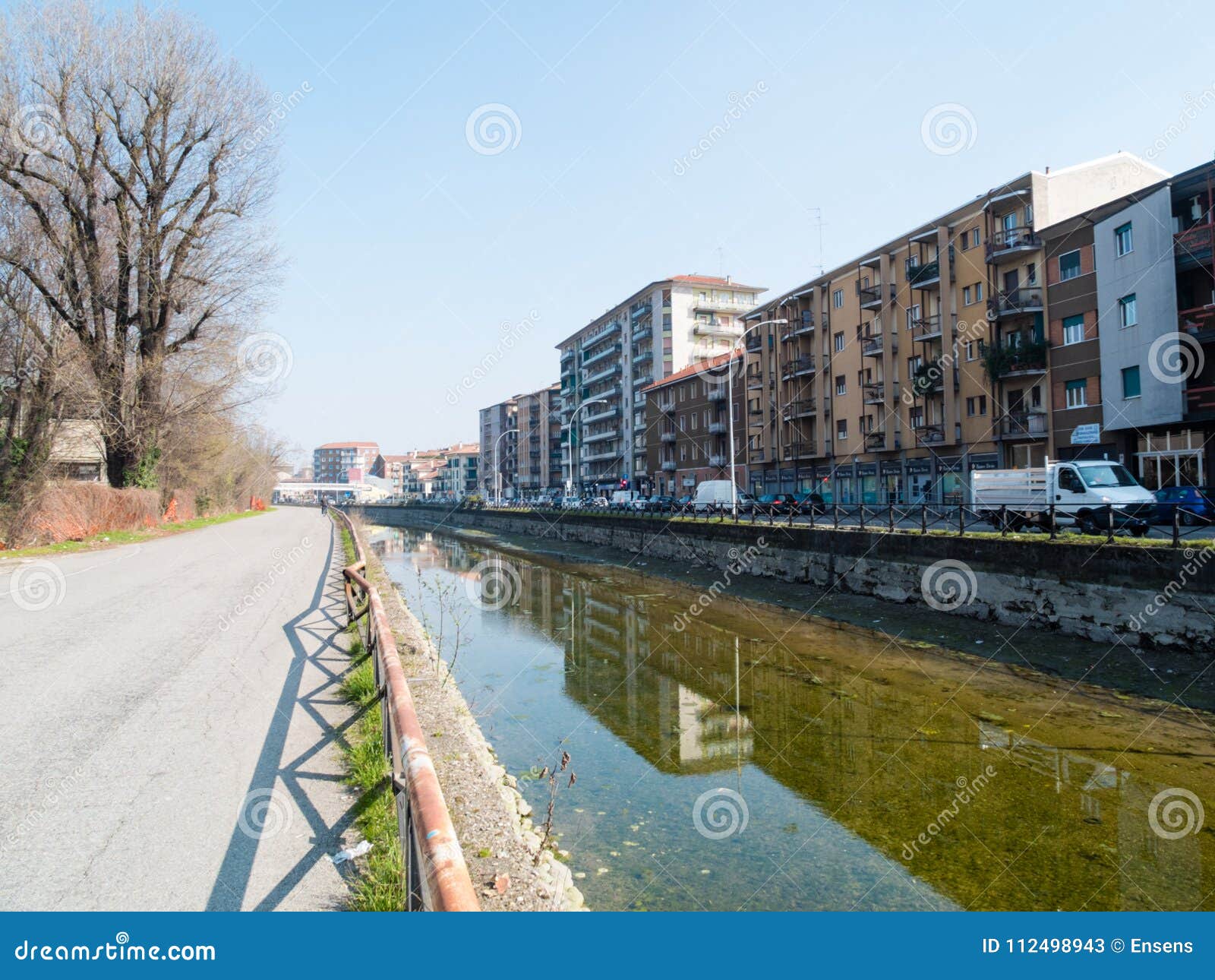 milan-italy-03 12 2014, zone of the navigli canal of water passe