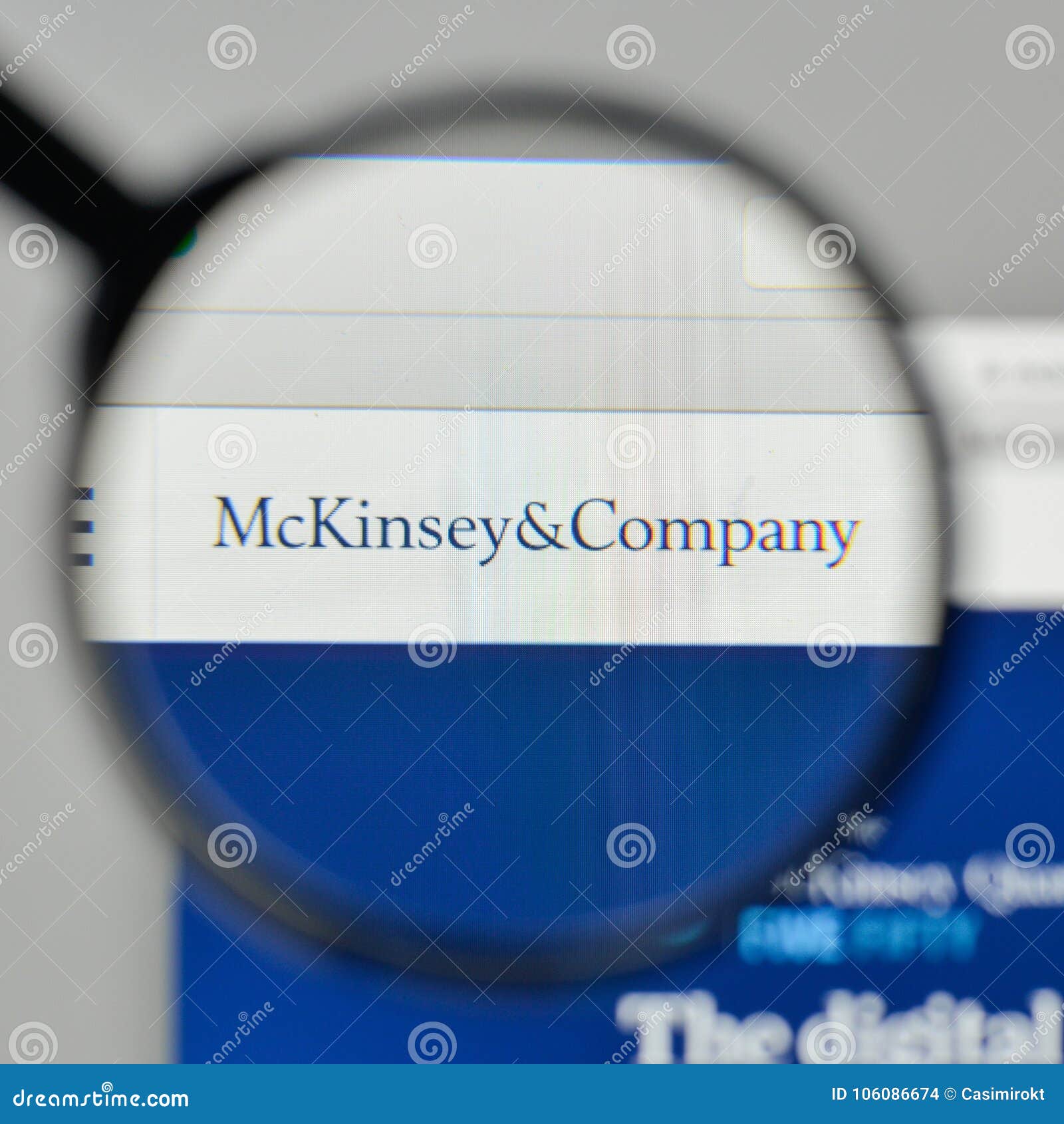 Milan, Italy - November 1, 2017: Mckinsey Logo on the Website Ho ...