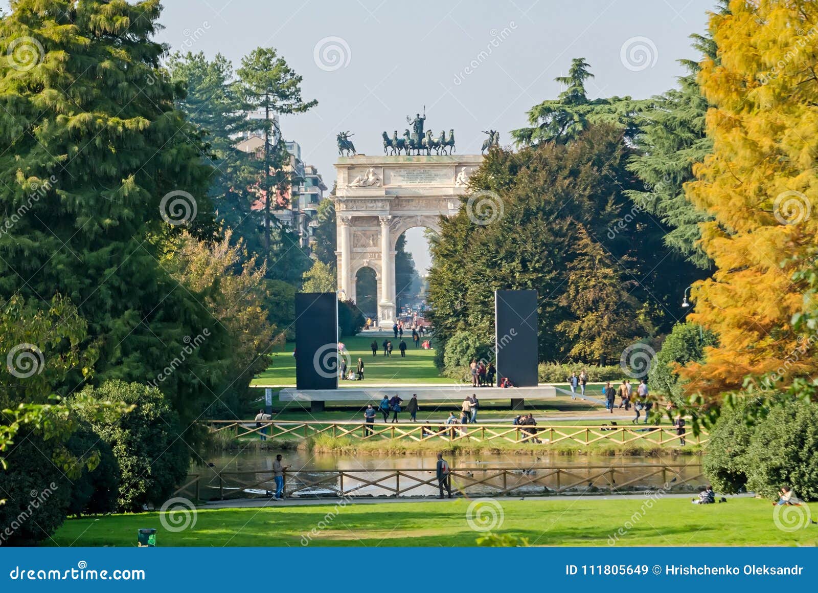 Milan, Italy - October 19th, 2015: Sempione Park Editorial Stock Image ...