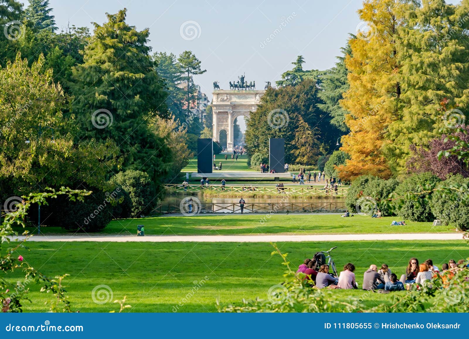 Milan, Italy - October 19th, 2015: Sempione Park Editorial Image ...