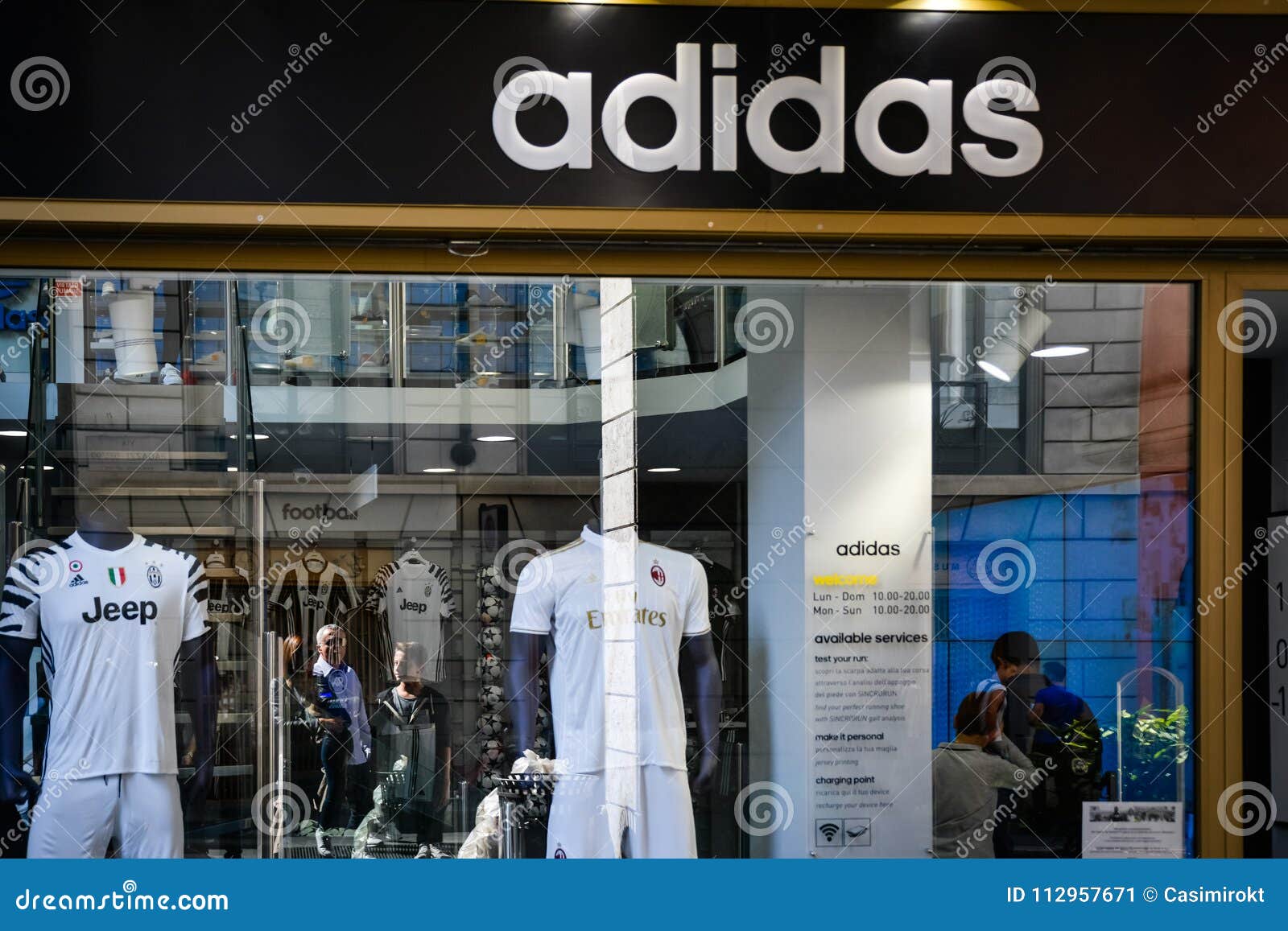 adidas stores in milan