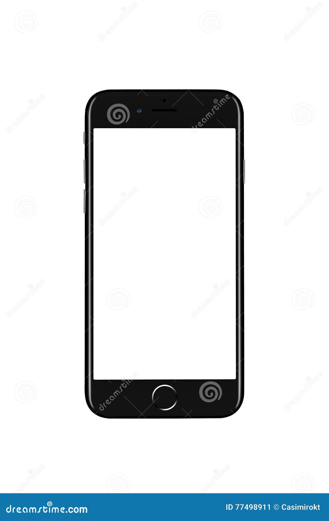 Milan, Italy September 19, 2016 Front View of Black Apple IPhone 7