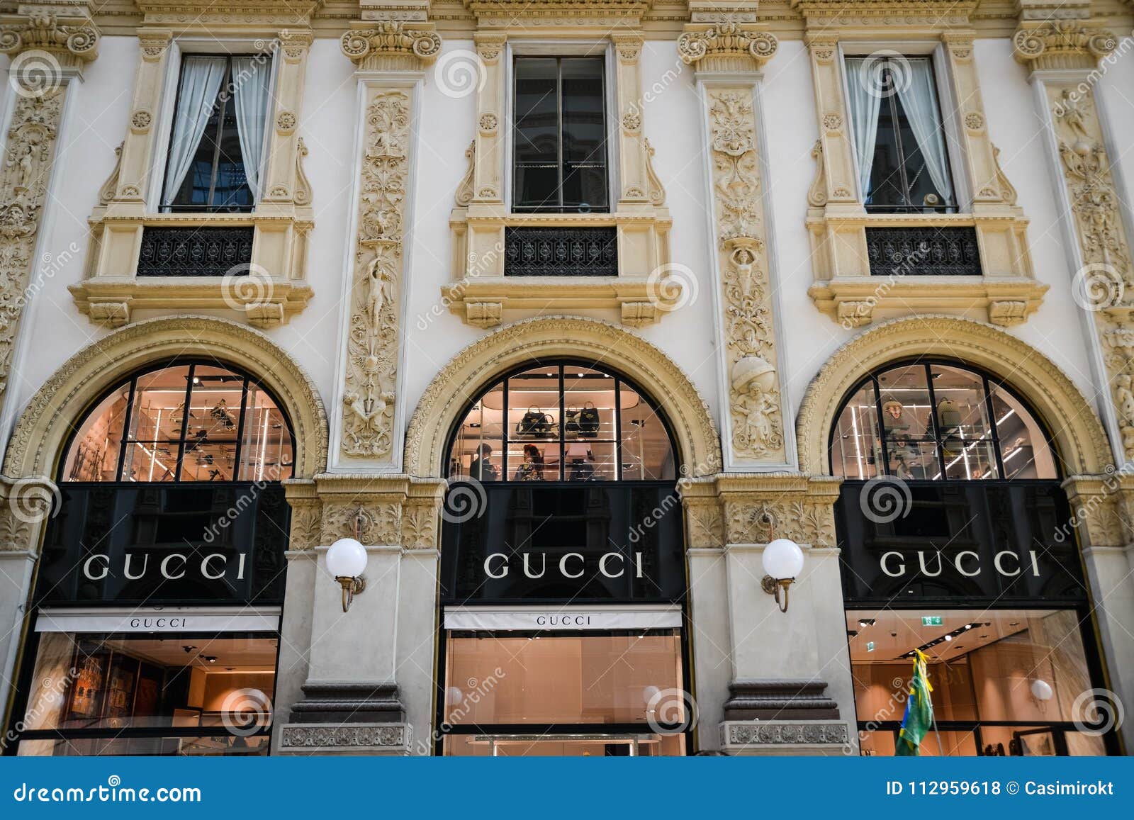 Milan, Italy - September 24, 2017: Gucci Store Milan. Fashio Stock Photo - Image of maison, moda: 112959618