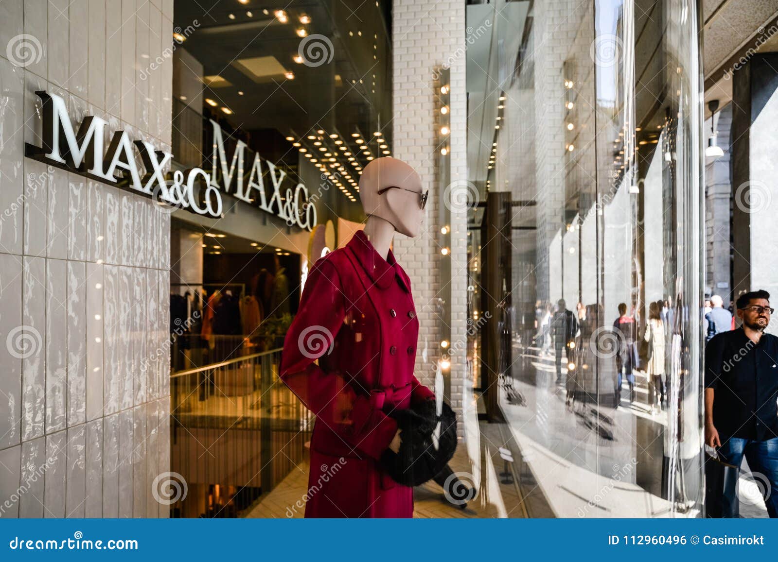 Milan, Italy - September 24, 2017: Max Mara Store in Milan. Fas ...