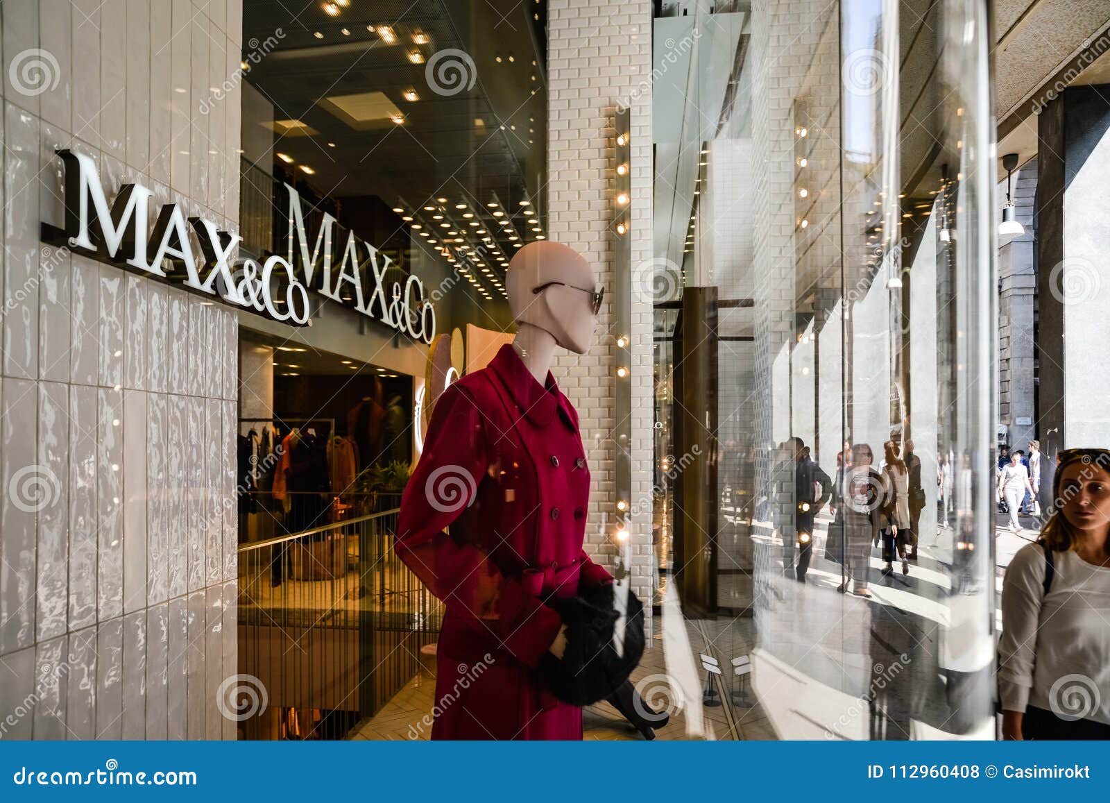 Milan, Italy - September 24, 2017: Max Mara Store in Milan. Fas ...