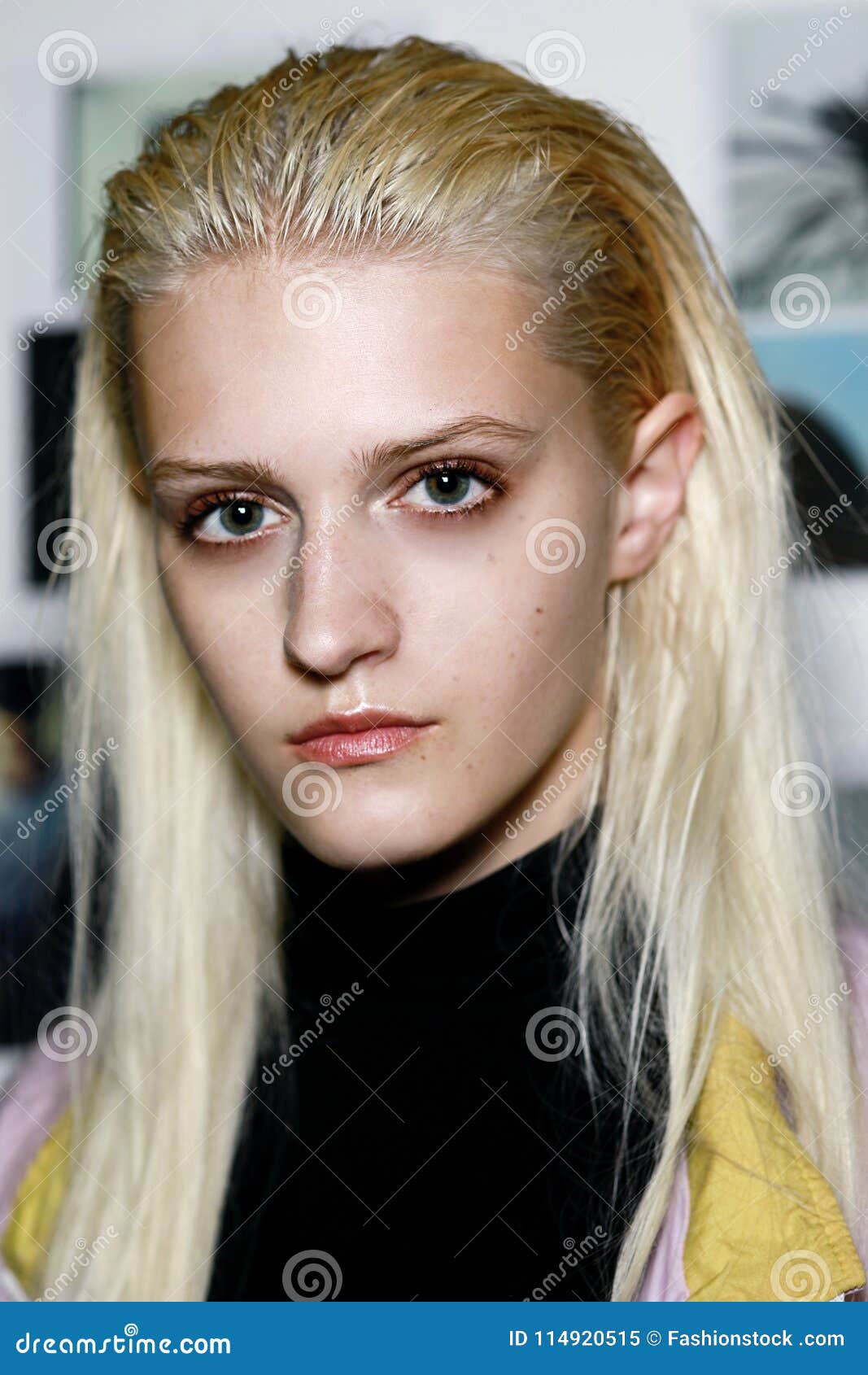 A Model Is Seen Ahead Of The Albino Teodoro Show During Milan Fashion Week Spring Summer 18 Editorial Image Image Of Look Beauty