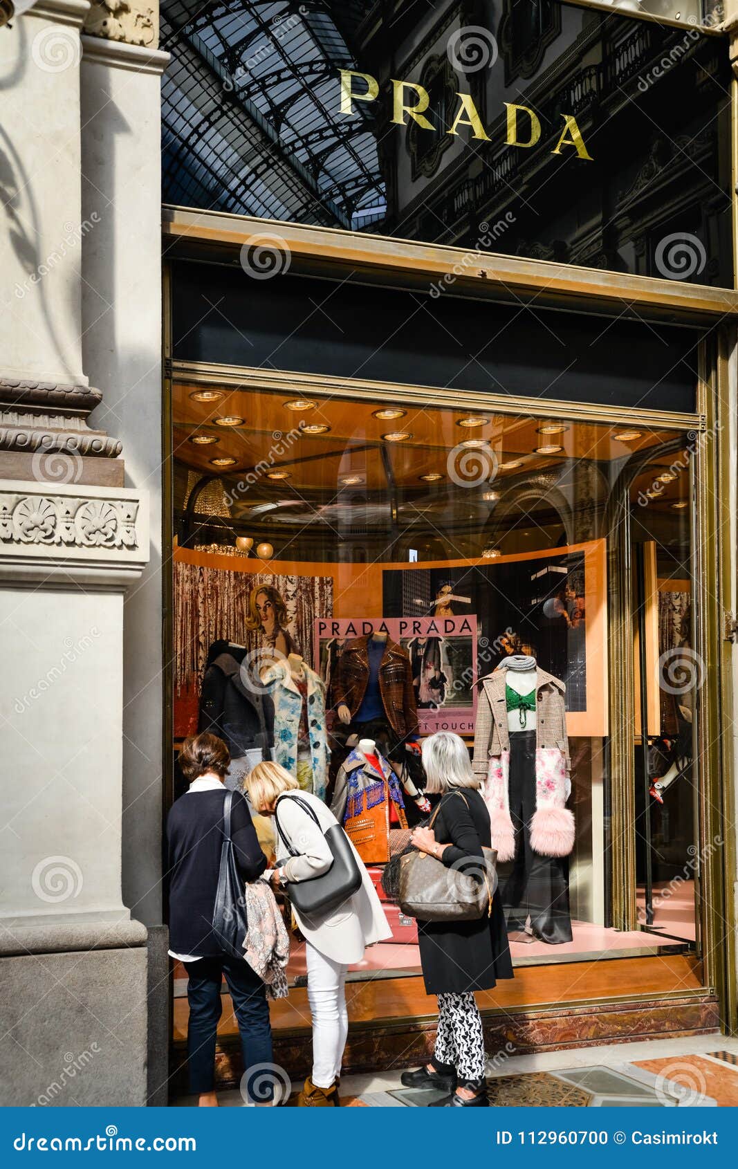 Milan, Italy - September 24, 2017: Prada Store in Milan. Fashio ...