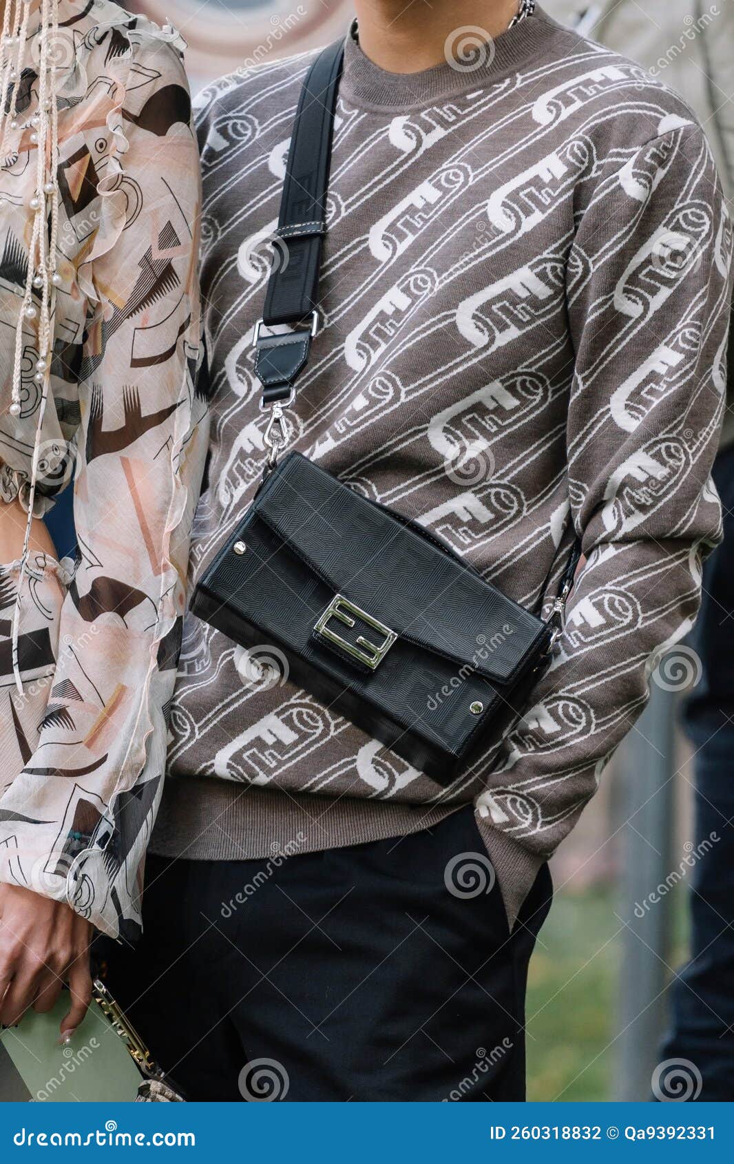 Milan, Italy - September, 21, 2022: Stylish Man and Woman Wearing