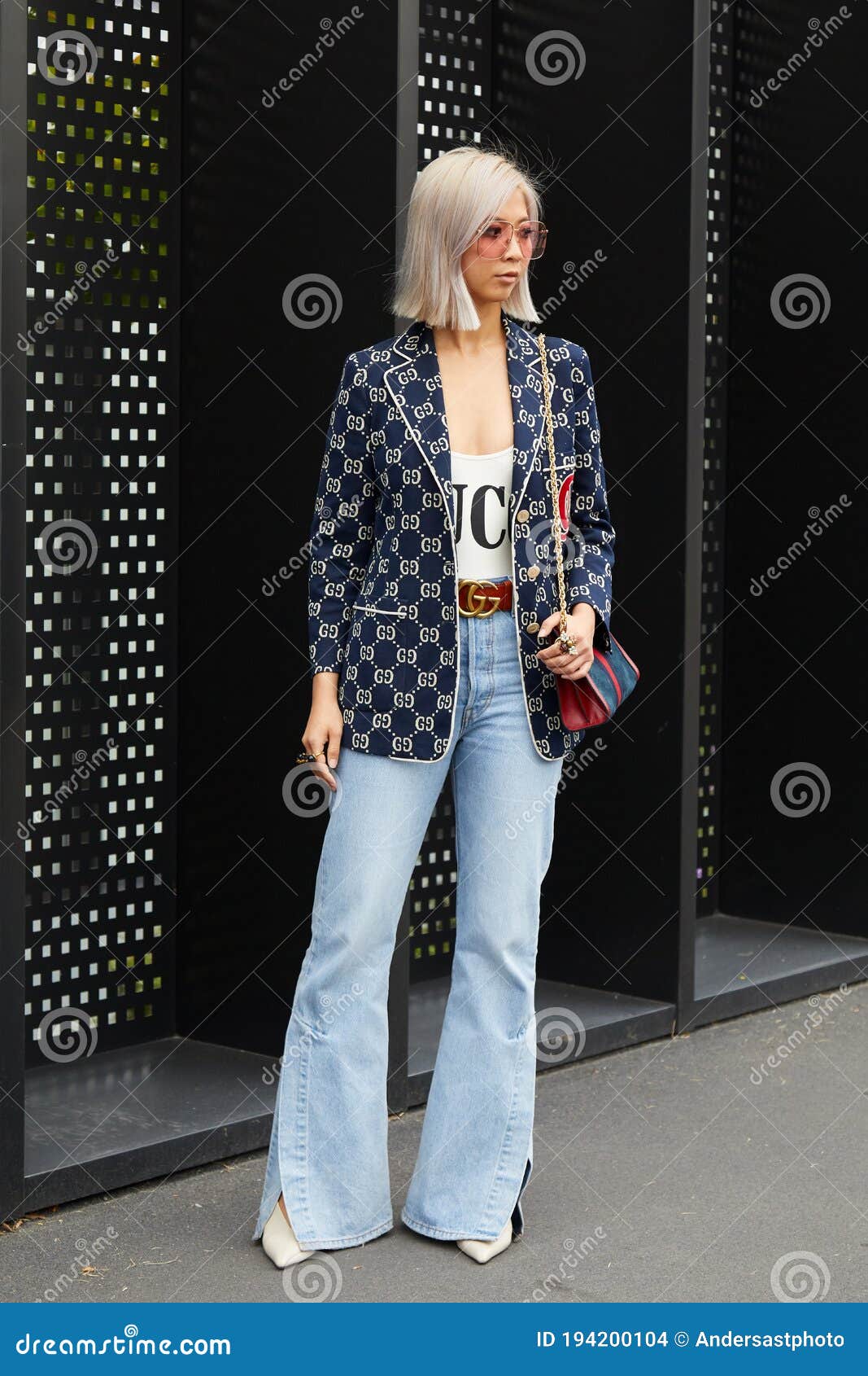 President agitation chicken Woman with Denim Trousers and Gucci Jacket and Shirt before Gucci Fashion Show, Milan Fashion Editorial Stock Image - Image of fashion, blond: 194200104 President agitation chicken Woman with Denim Trousers and Gucci Jacket and Shirt before Gucci Fashion Show, Milan Fashion Editorial Stock Image - Image of fashion, blond: 194200104
