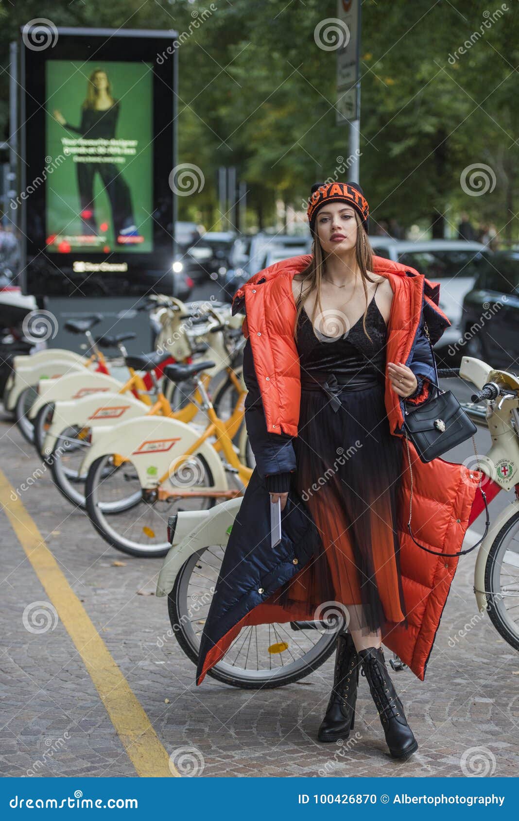 Beautiful Model Outside Trussardi Fashion Show Building for Mila Editorial  Stock Image - Image of fancy, look: 50979229