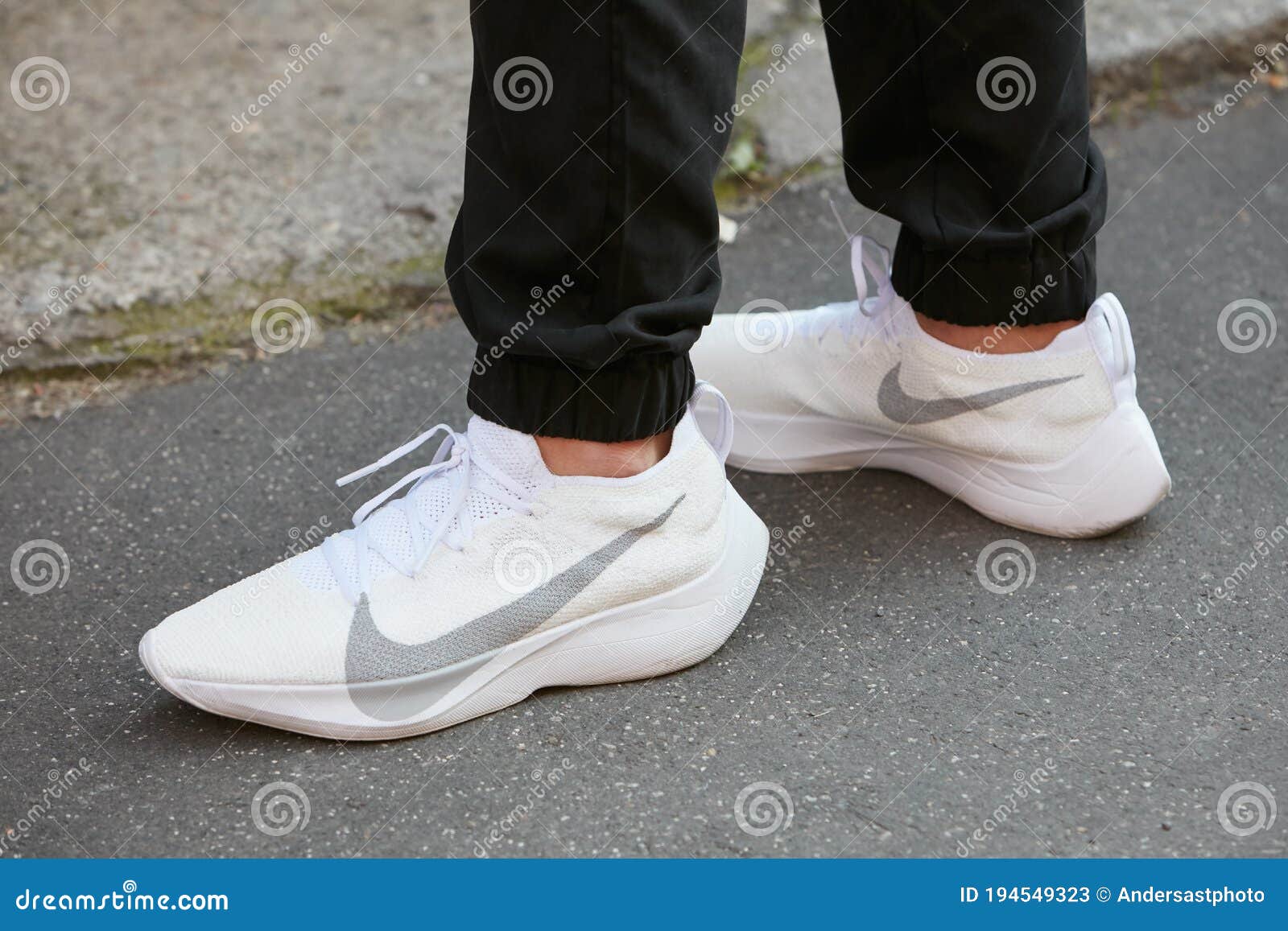 Man with Nike White Sneakers before Prada Fashion Show, Milan Fashion Week  Street Style on June 17, 2018 in Milan Editorial Stock Photo - Image of  color, colorful: 194549323