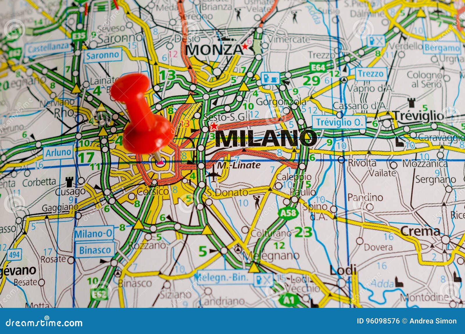 milan on map