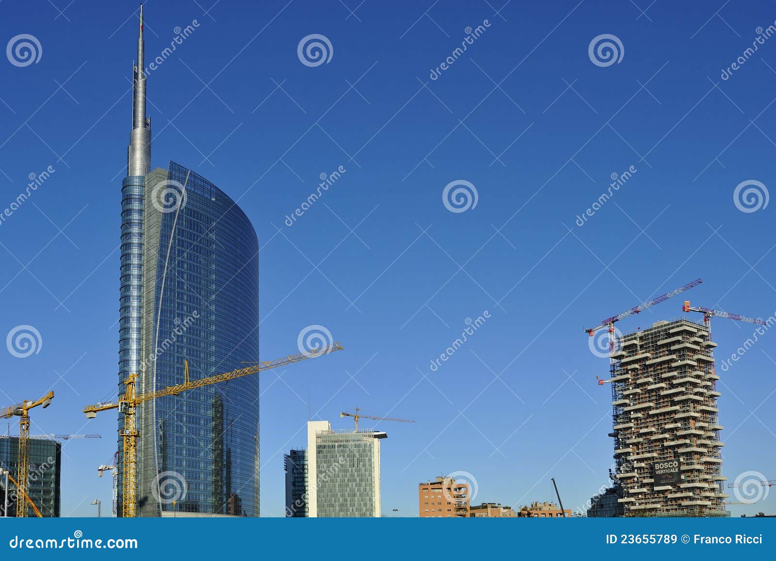 Milan New Skyscrapers Under Construction Editorial Stock Image Image