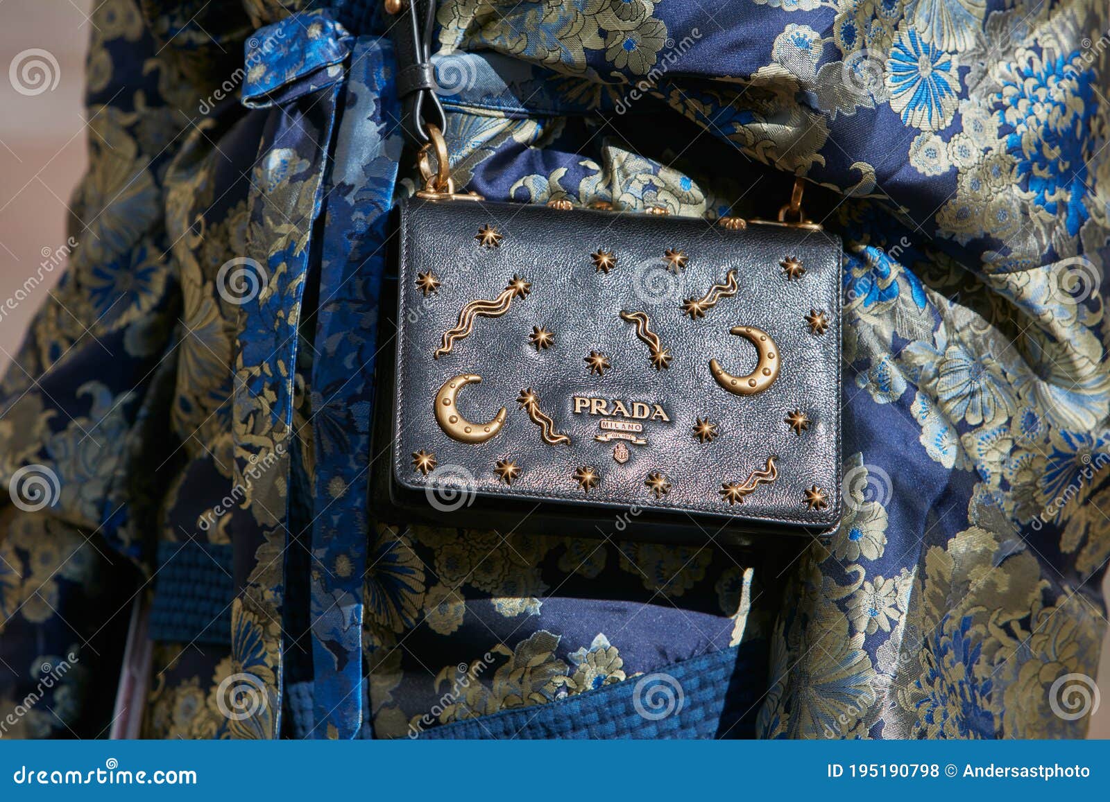 prada bag with stars and moons