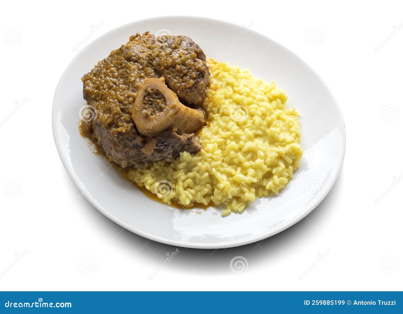 Milanese Risotto with Saffron and Braised Veal Stock Image Image of