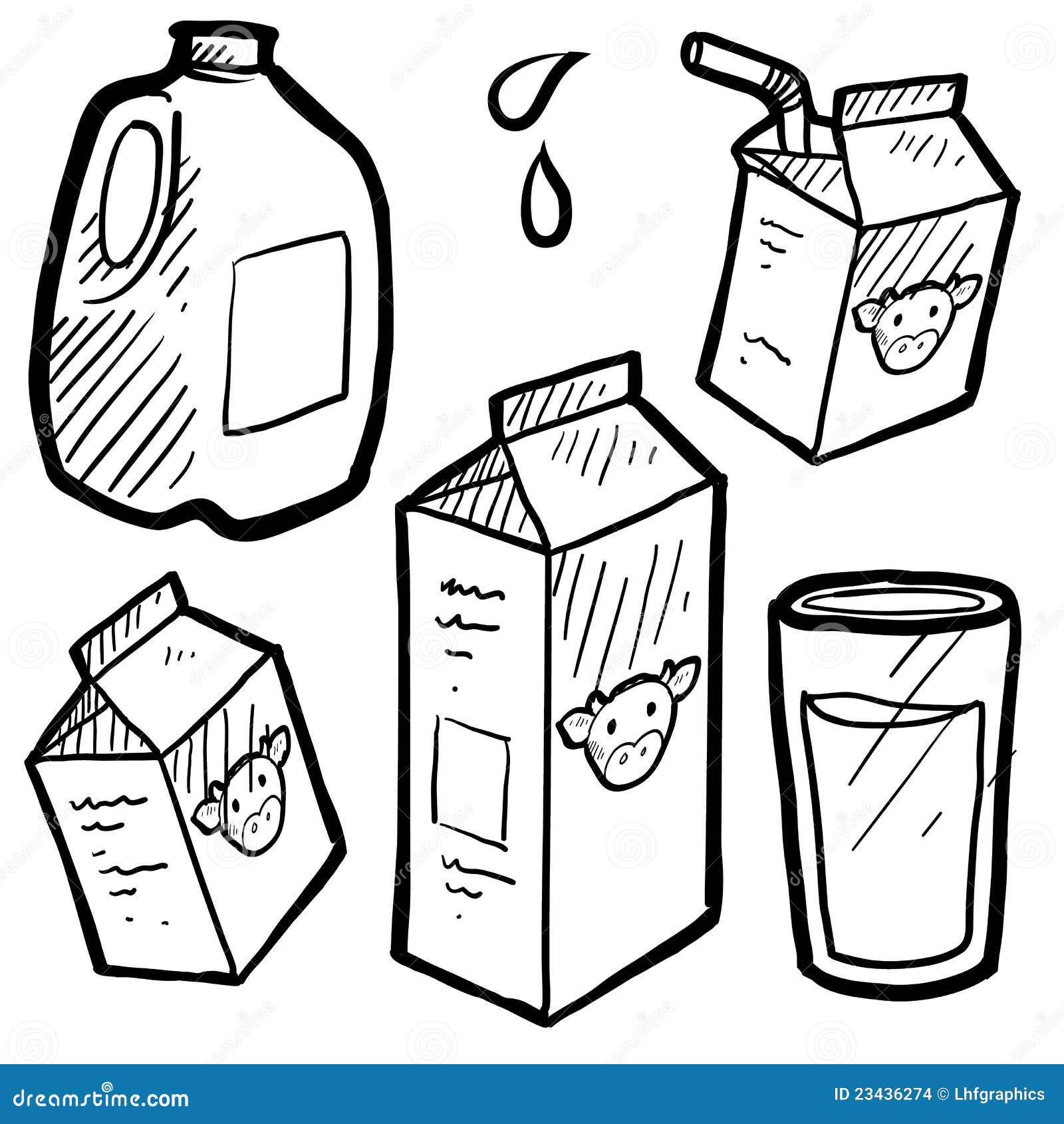  Milch  kartoniert Skizze vektor abbildung Illustration von 