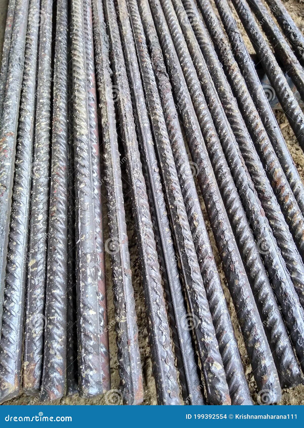 Mild Steel Bar for Construction Work Close Up Photo Stock Photo Image